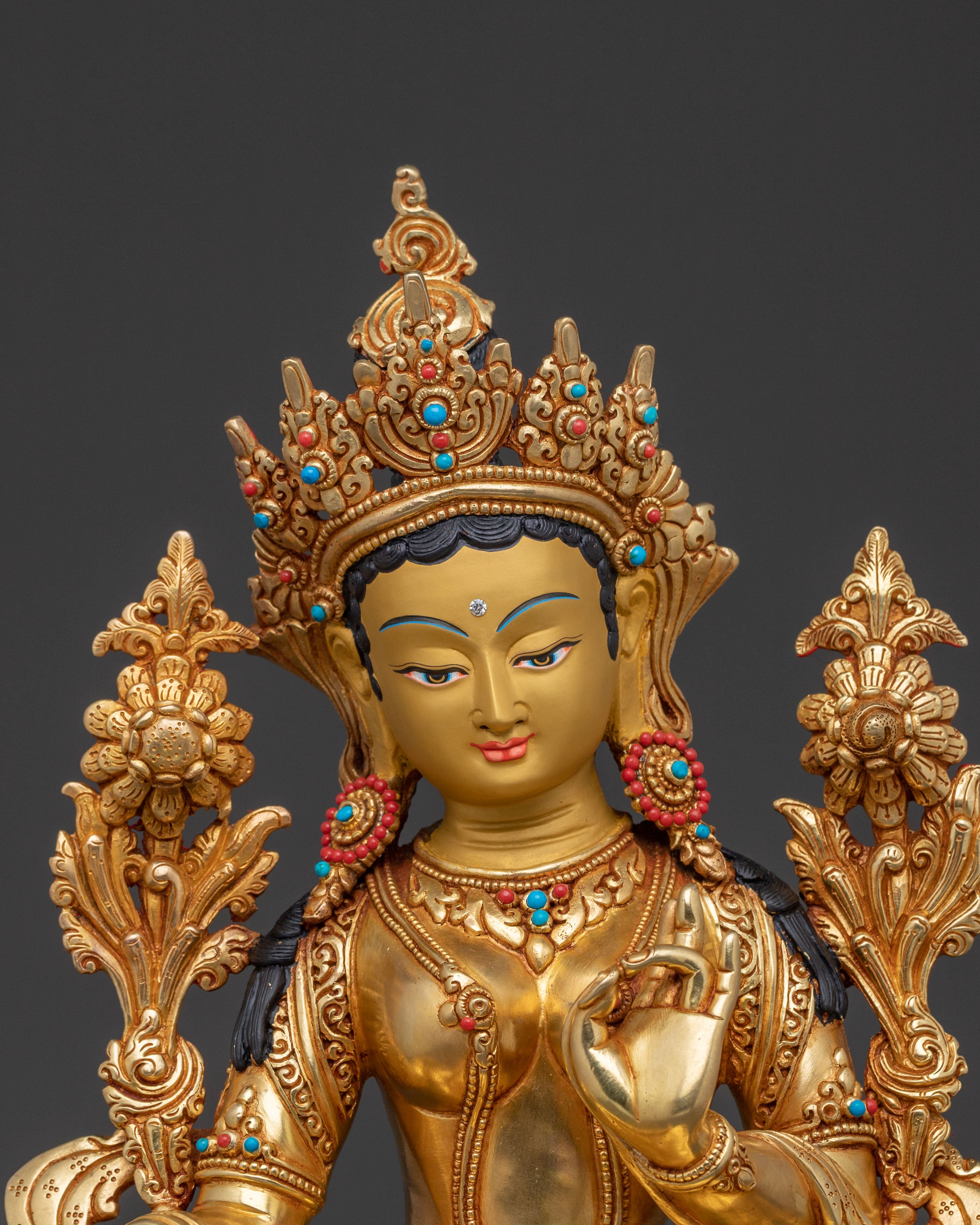 Green Tara Divine Statue | Tibetan Goddess of Compassion