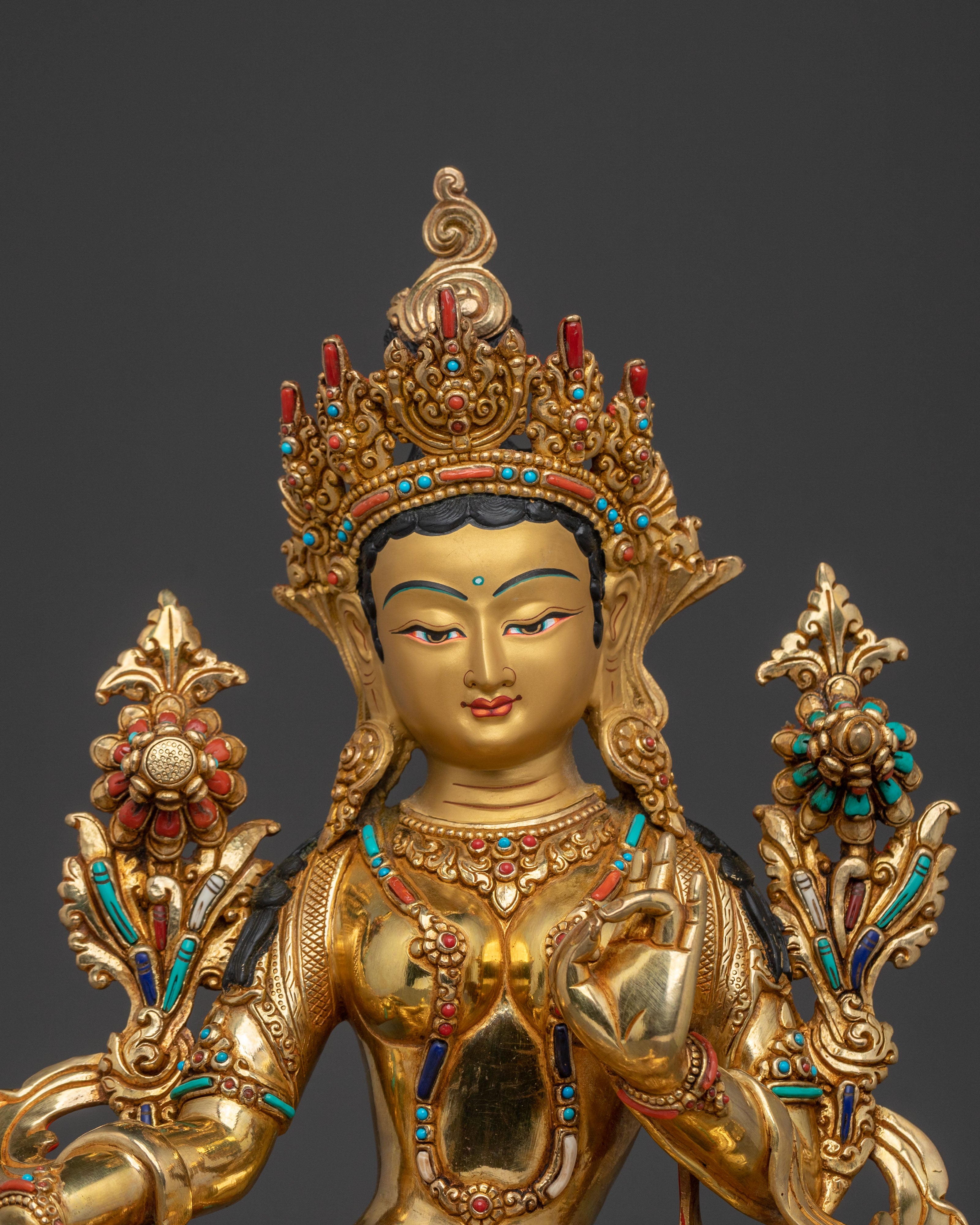 Goddess Green Tara Statue | Mother Figurine