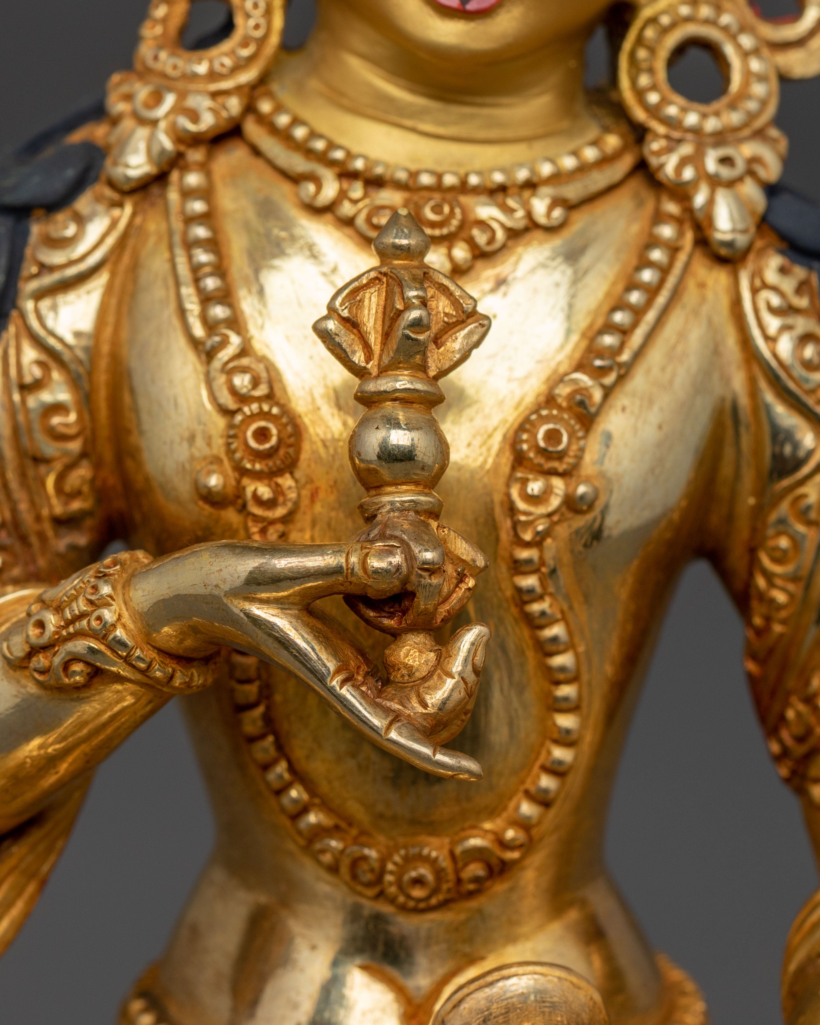 Sacred Vajrasattva 24K Gold Gilded Meditation Statue