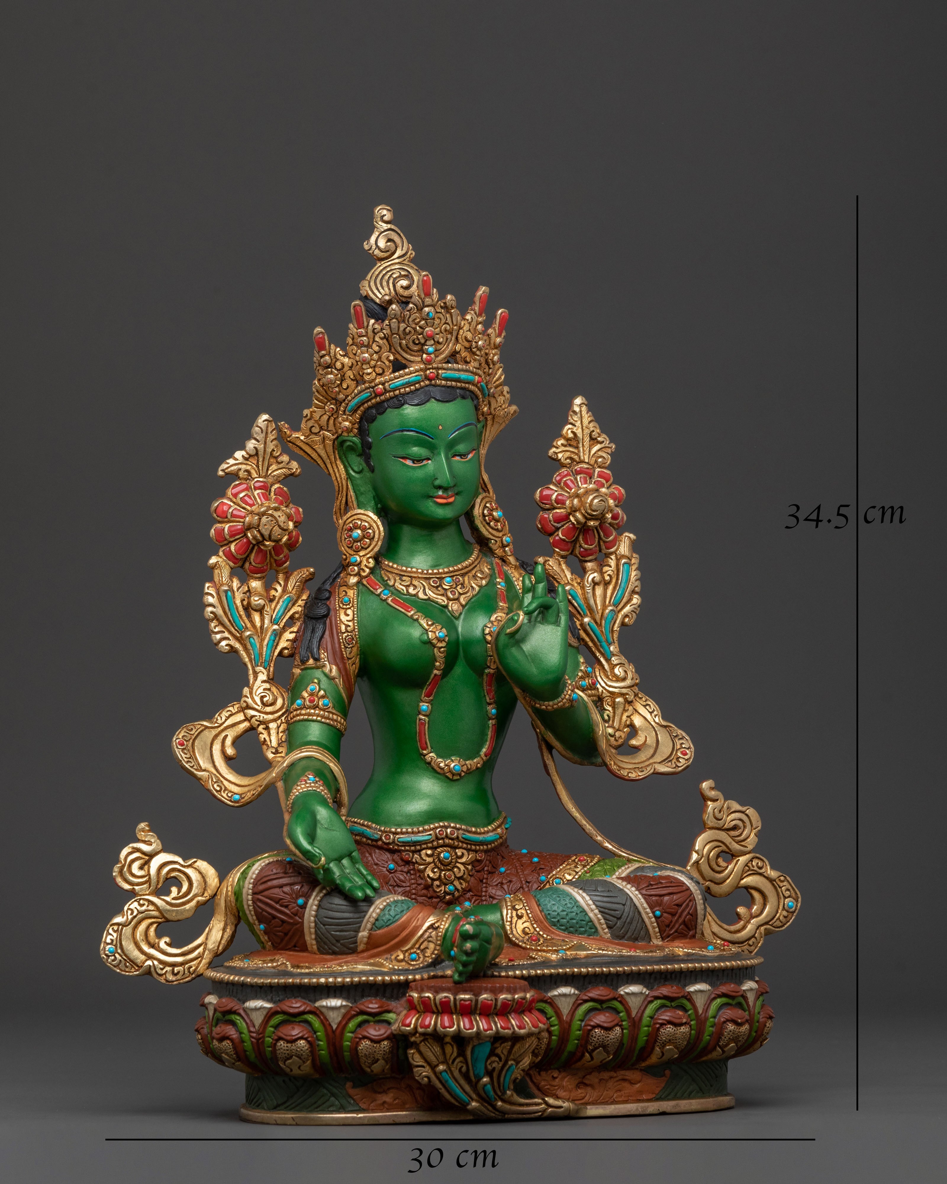 Green Tara Statue of Sacred Protection | Goddess of Compassion