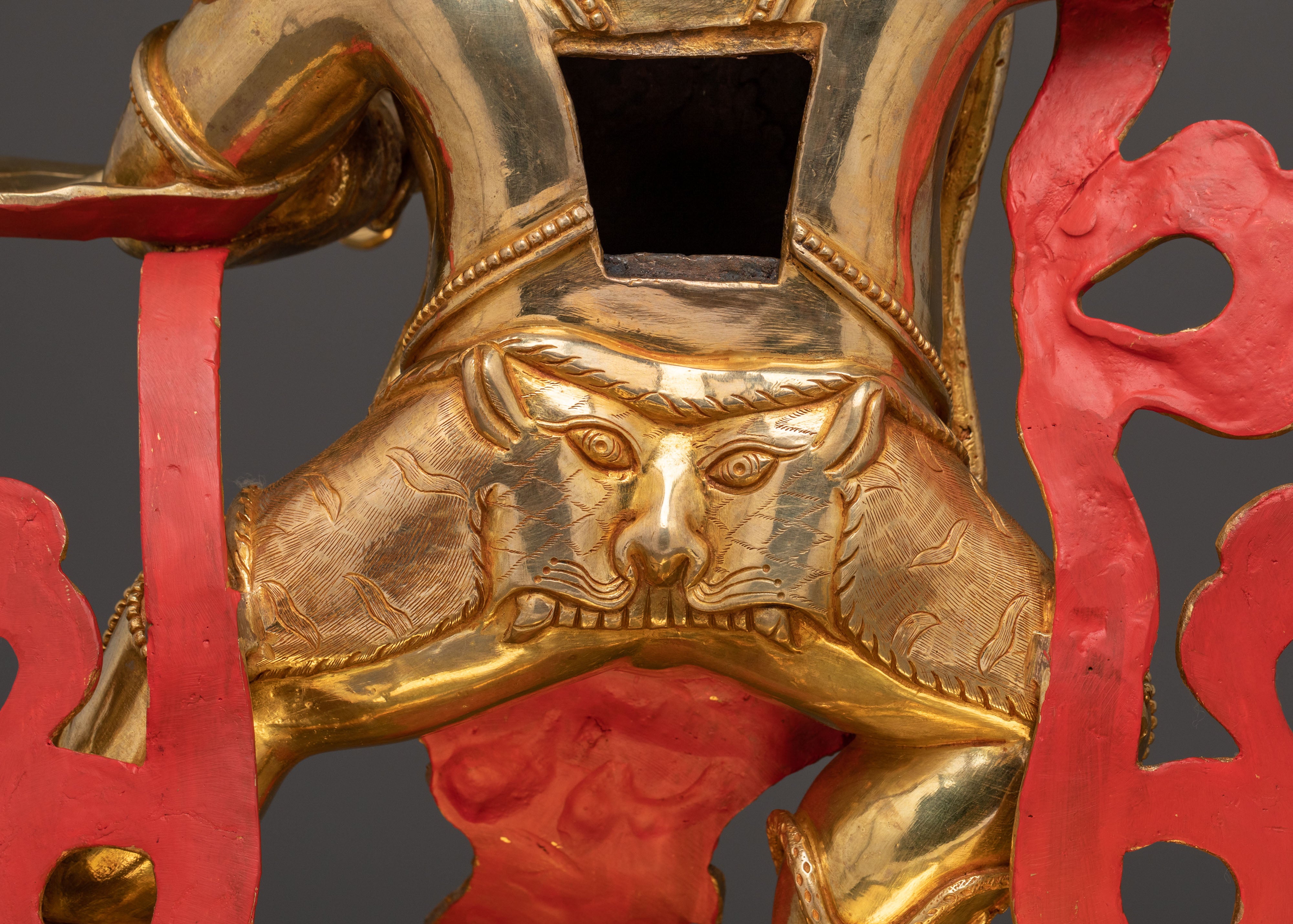 Vajrapani: Electrifying 24K Gold Gilded Sculpture