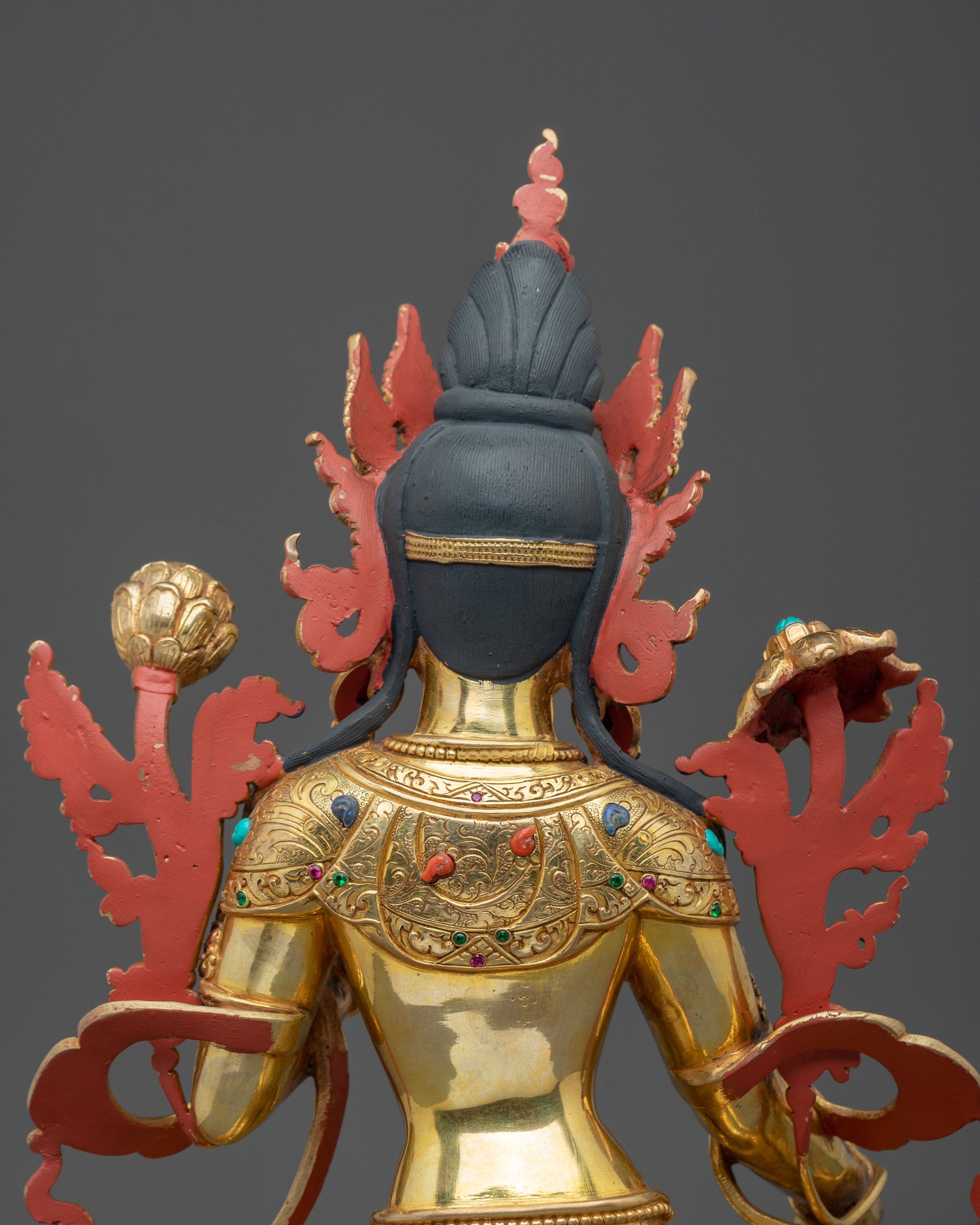 Handmade Green Tara Spiritual Figurine | Home Decor