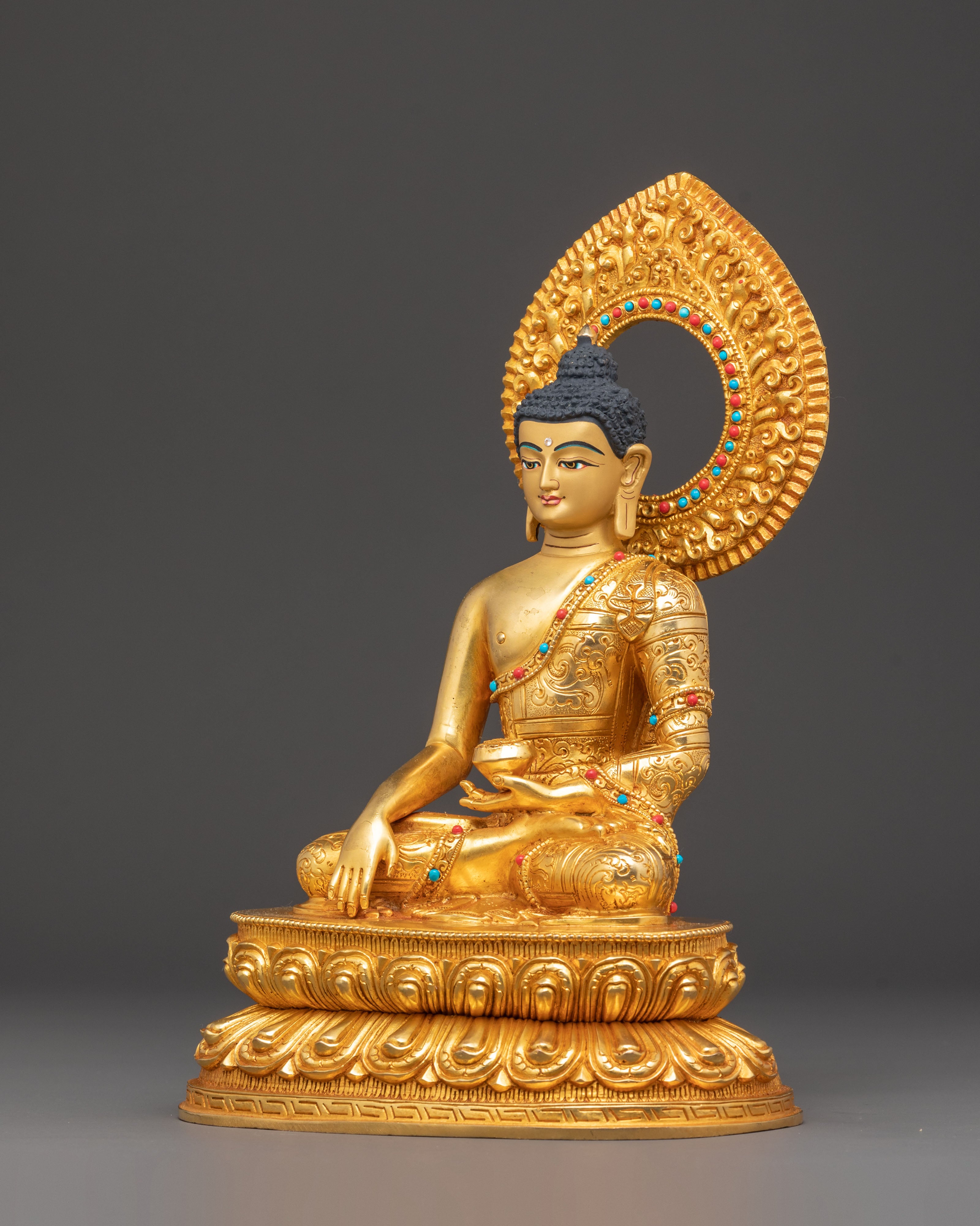 Handcrafted Golden Statue Set of Five Dhyani Buddhas