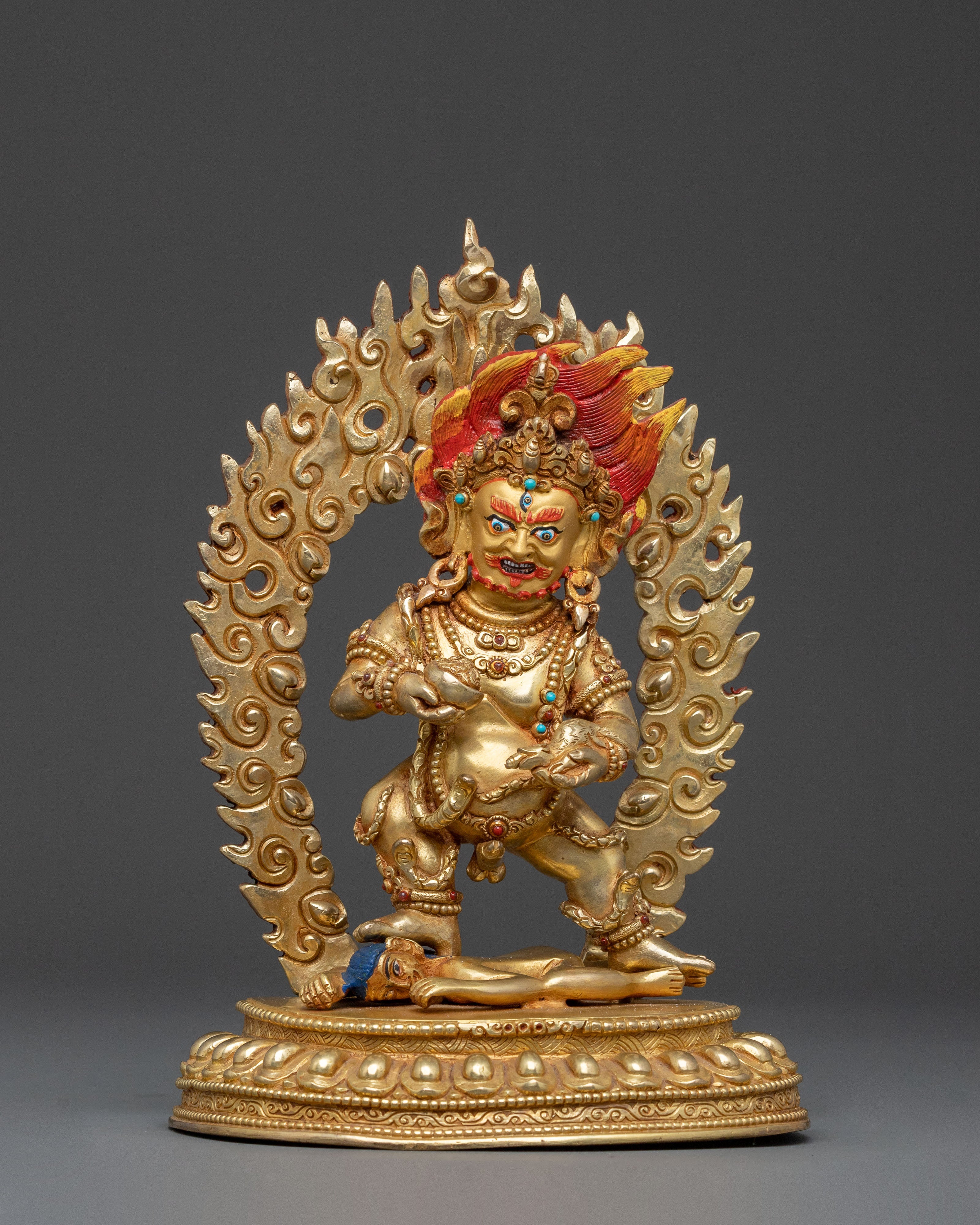 Black Dzambhala Abundance Protector Statue