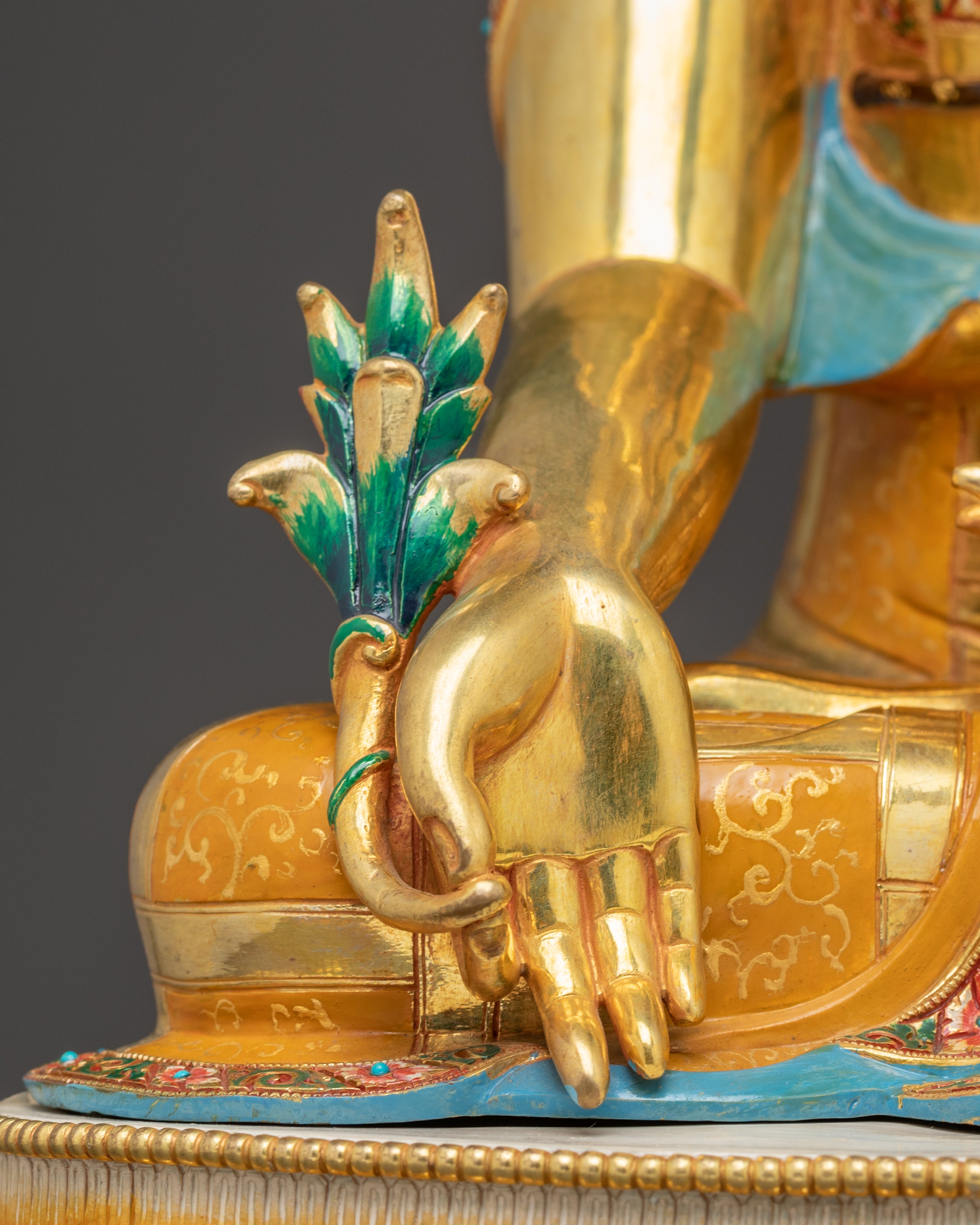 Golden Healing Statue of Medicine Buddha | Divine Healer
