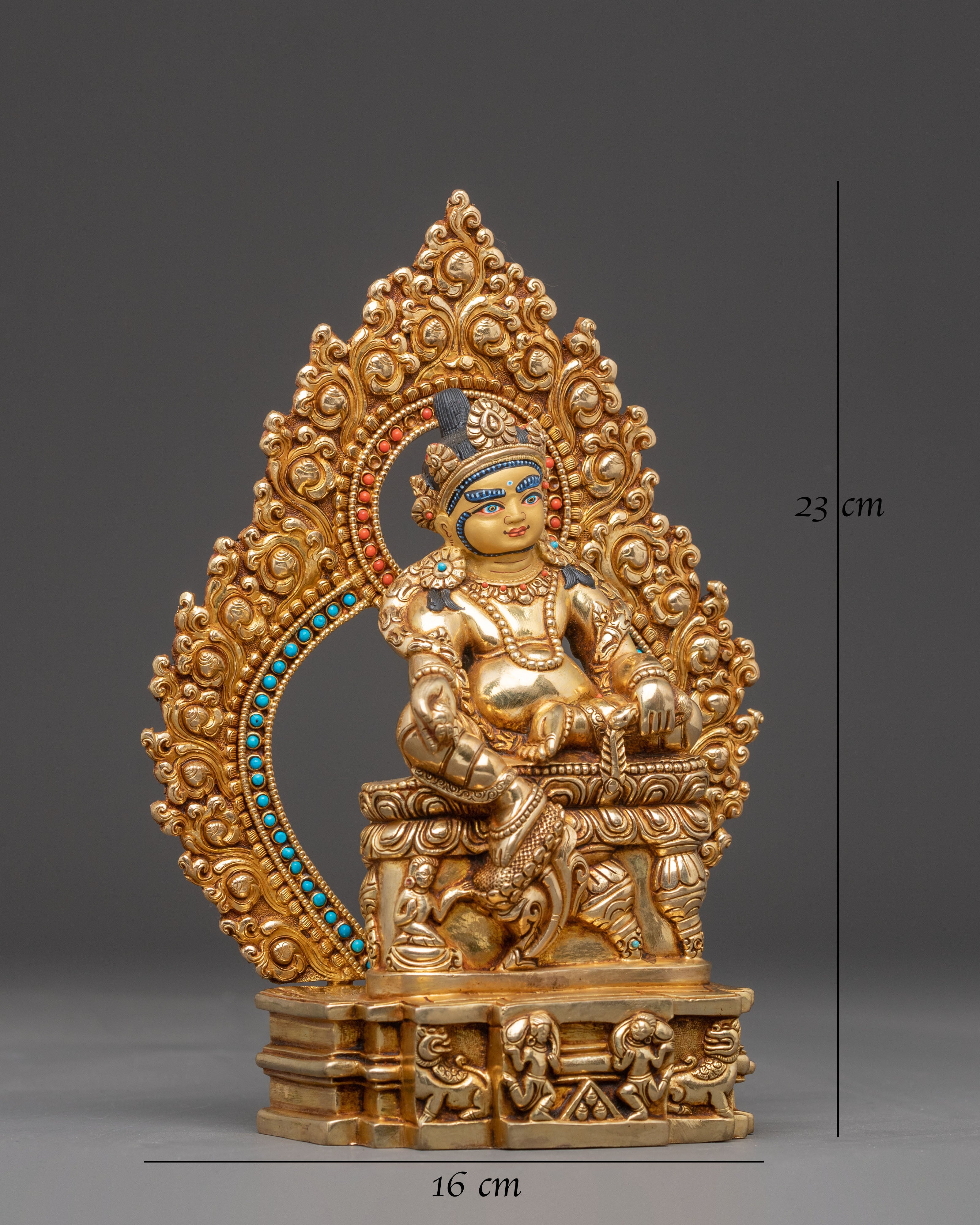 Golden Dzambhala Statue for Spiritual Blessings | God of Wealth