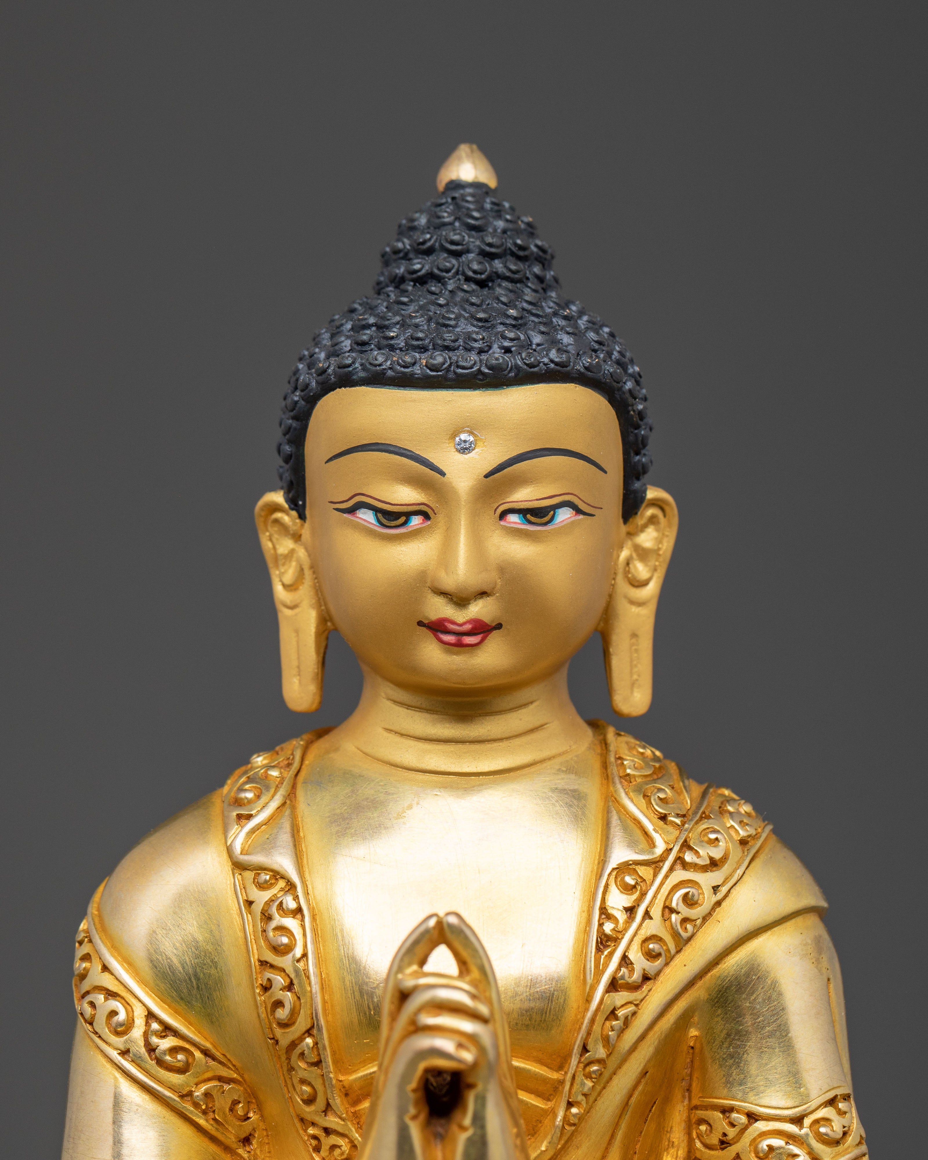 Vairocana Uttarabodhi Mudra Statue – 24K Gold Gilded