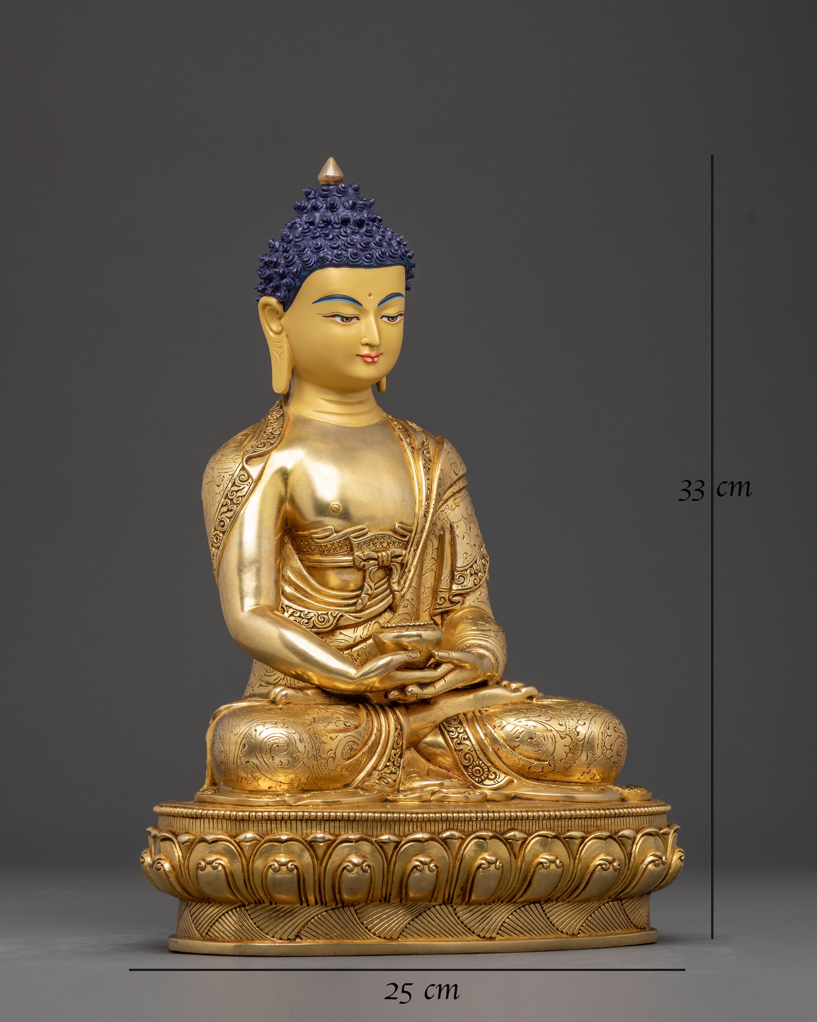 Handcrafted Nepalese Amitabha Buddha Statue | Traditional Himalayan Art