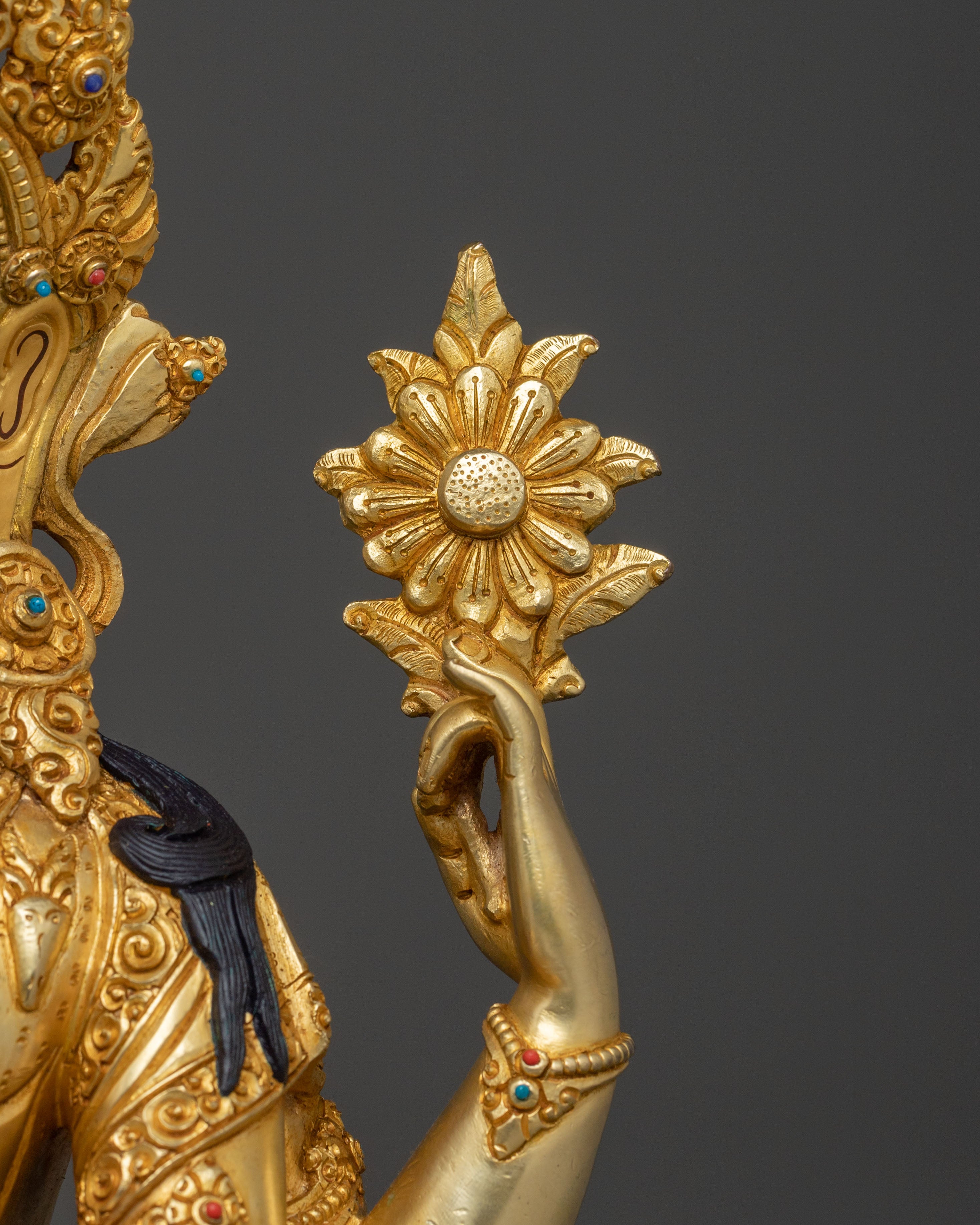 Chenrezig Handcrafted Four-Armed Mercy Statue