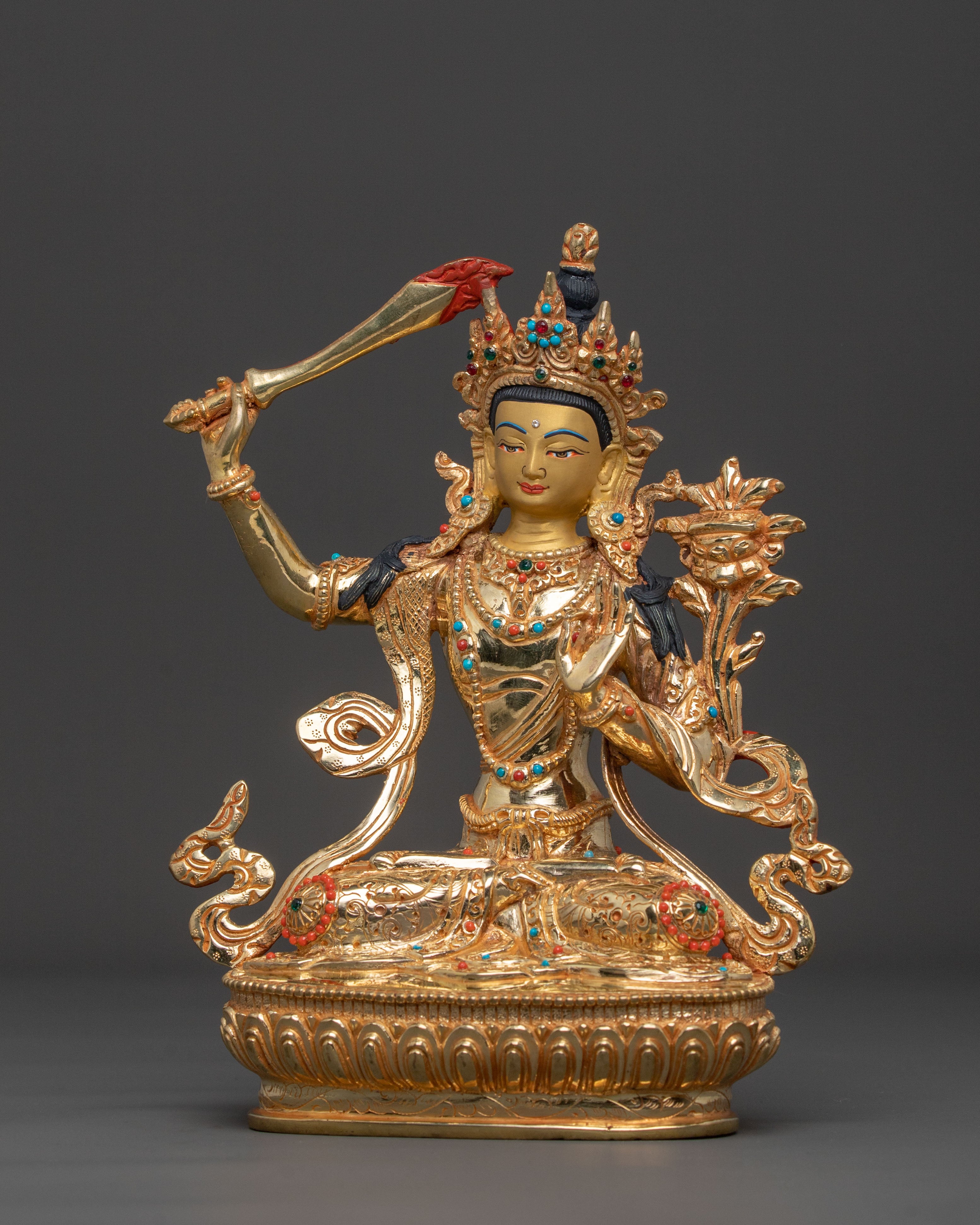 Traditional Manjushri Bodhisattva Statue | Home Decor
