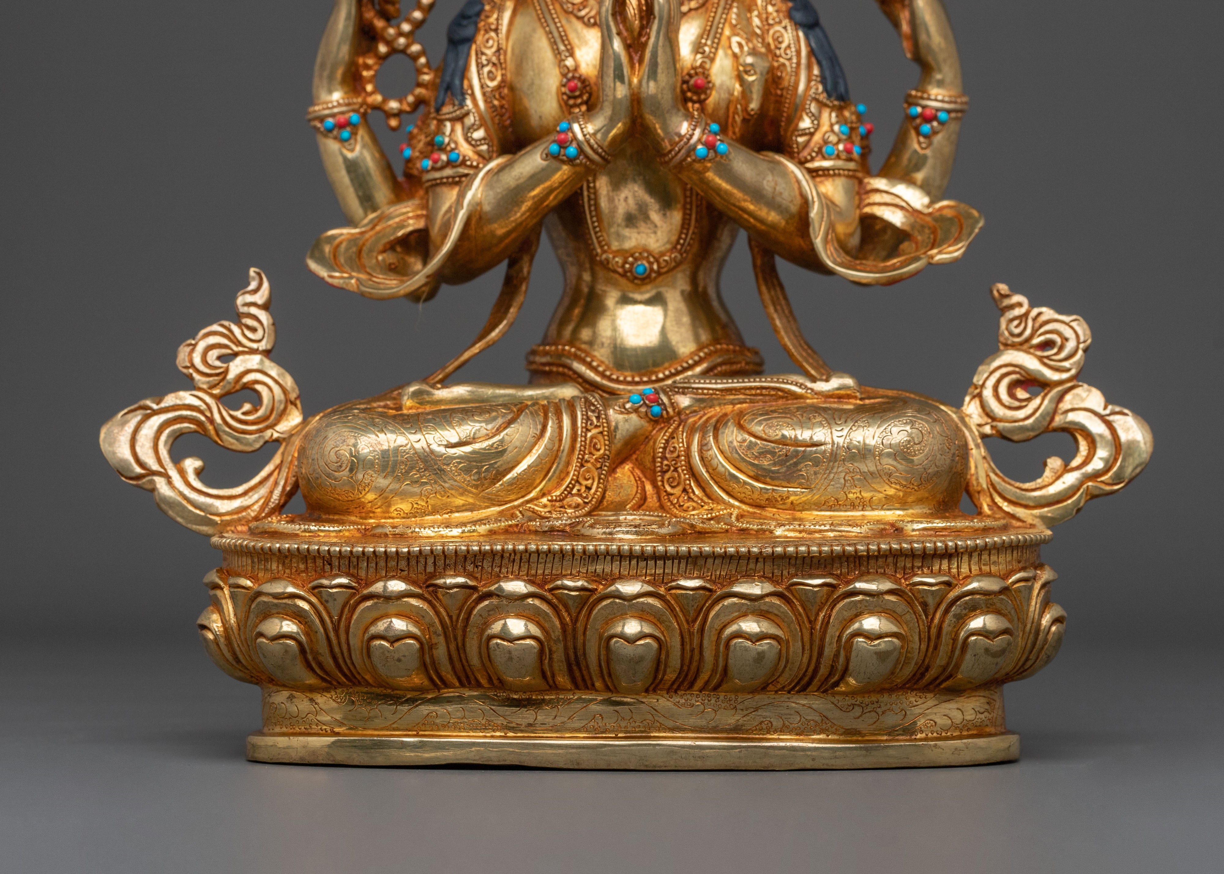 Compassion Four Armed Chenrezig Statue | Home Decor
