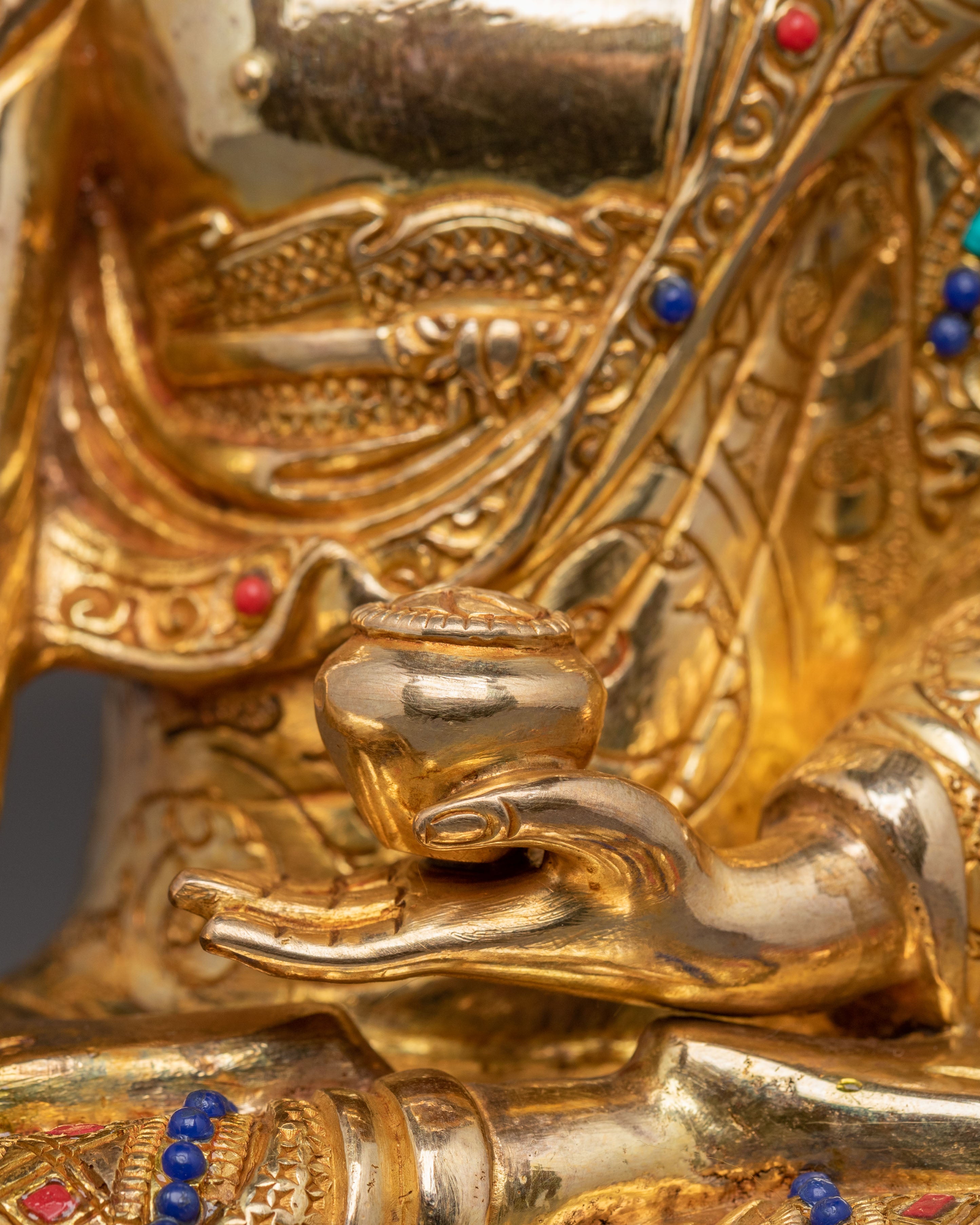 Radiating Compassion Shakyamuni Buddha Statue - Hand-Gilded Copper Statue