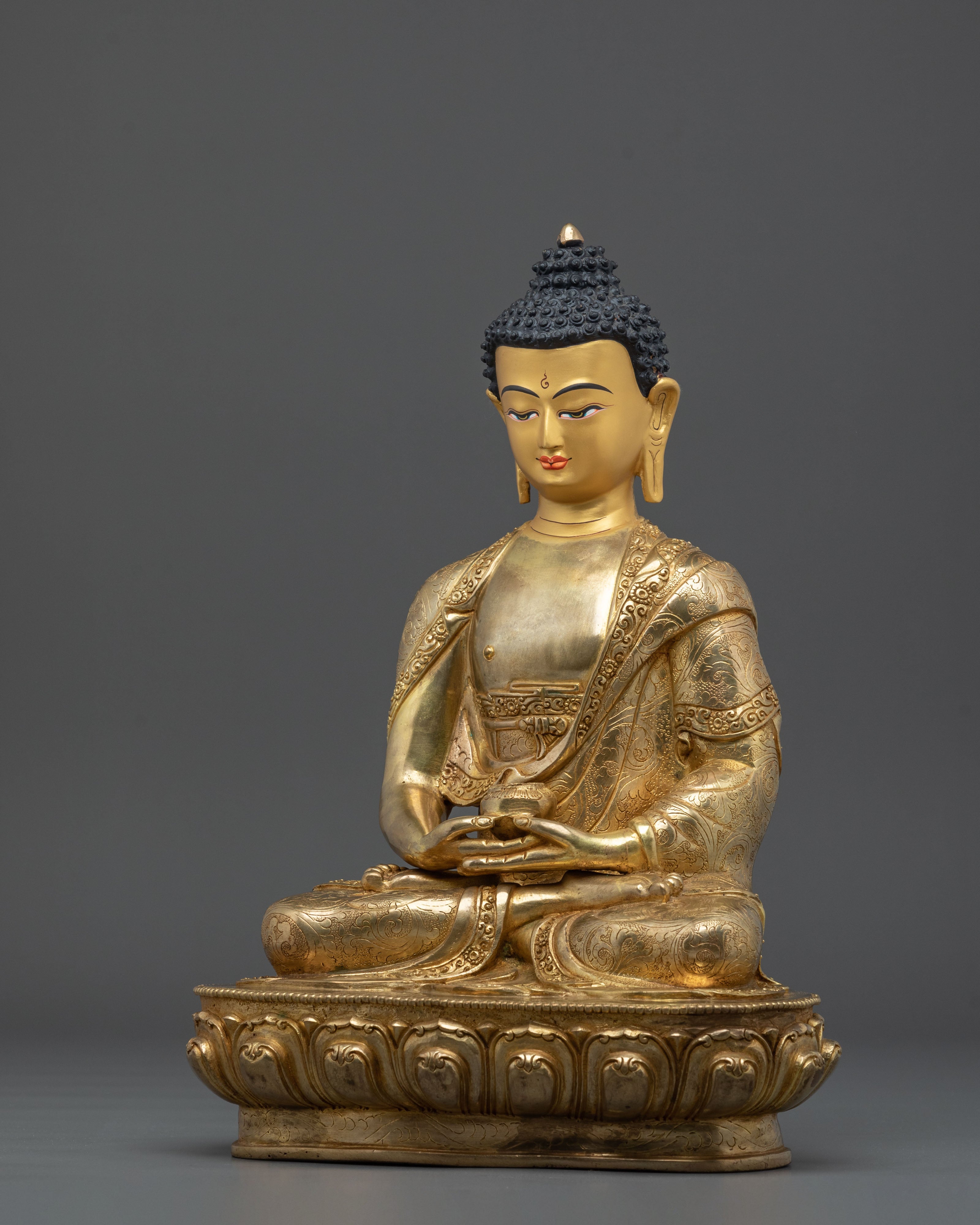 Amitabha Buddha Sculpture | 24k Gold-Coated Sculpture