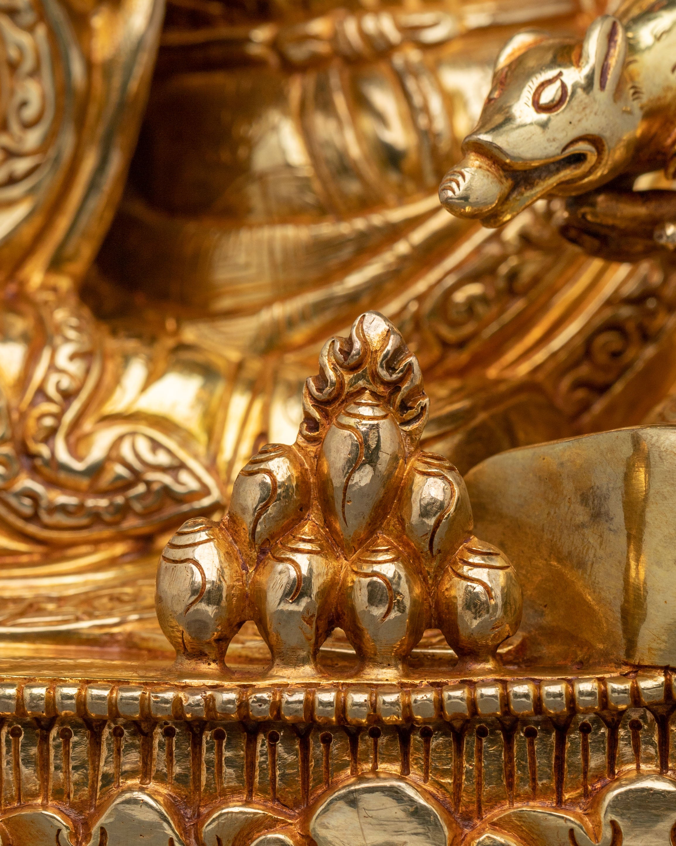 Tibetan Guru Norla Buddhist Sculpture with Antique Finish