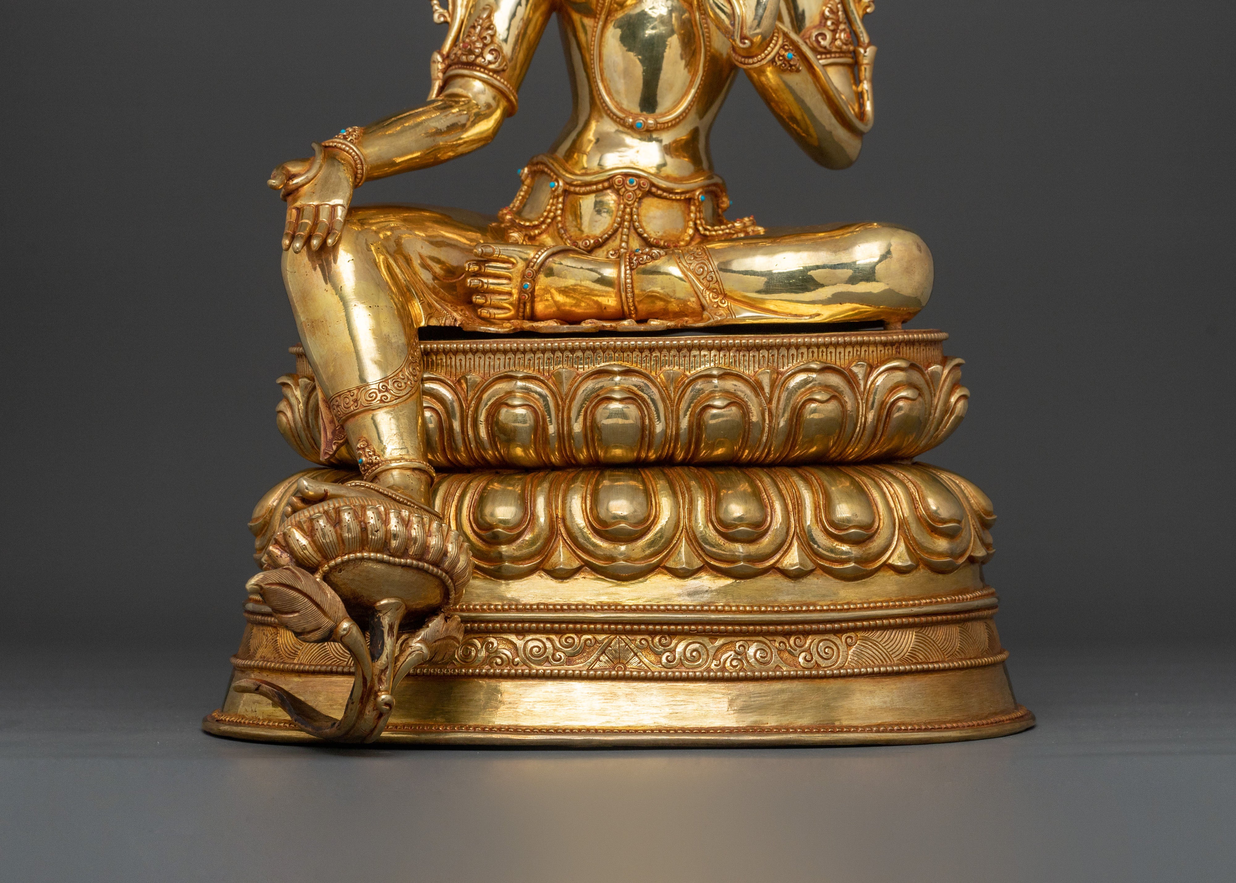 Green Tara Blessing Sculpture | Meditation Decor