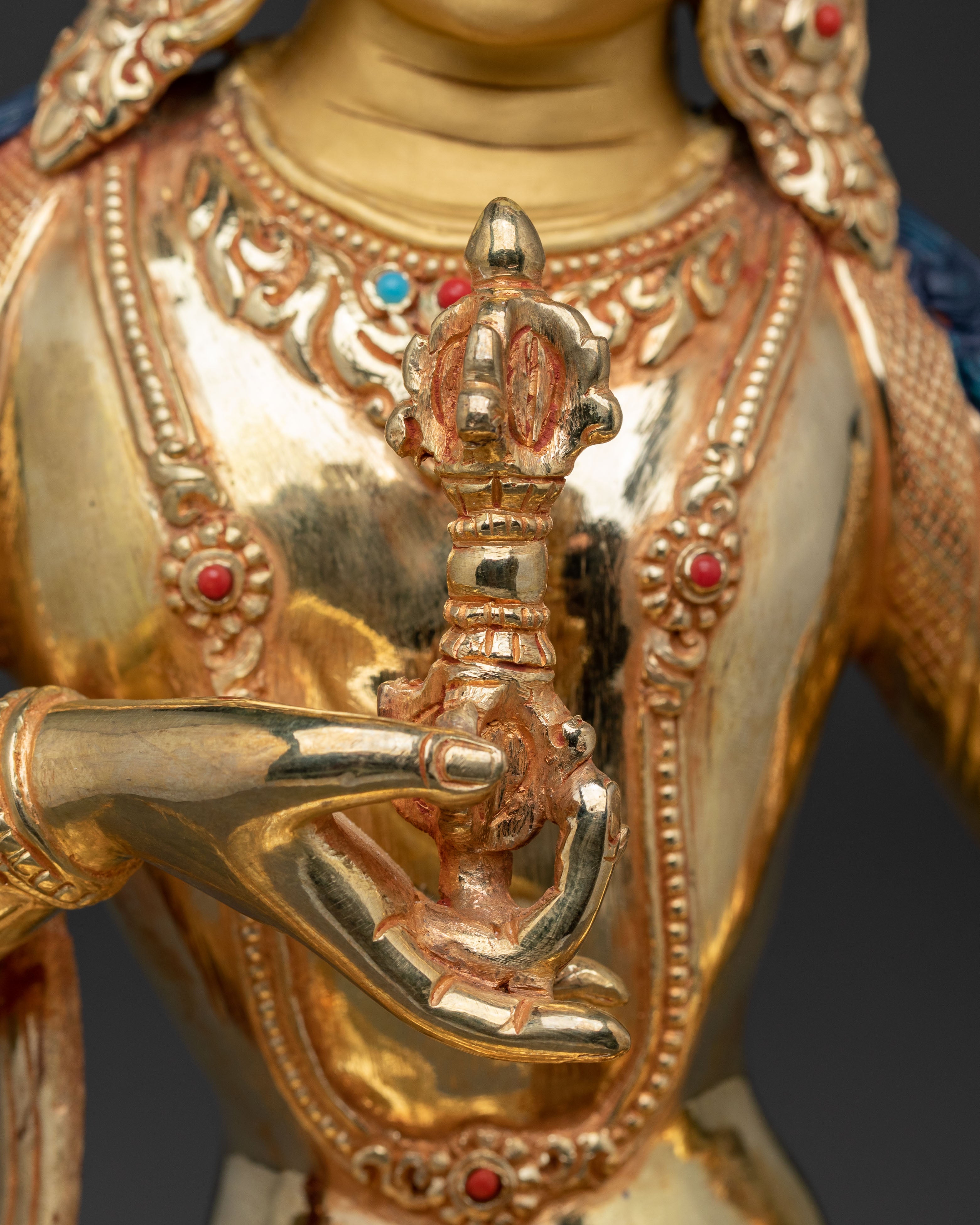 Vajrasattva Buddha | 24k Gold Gilded Figure