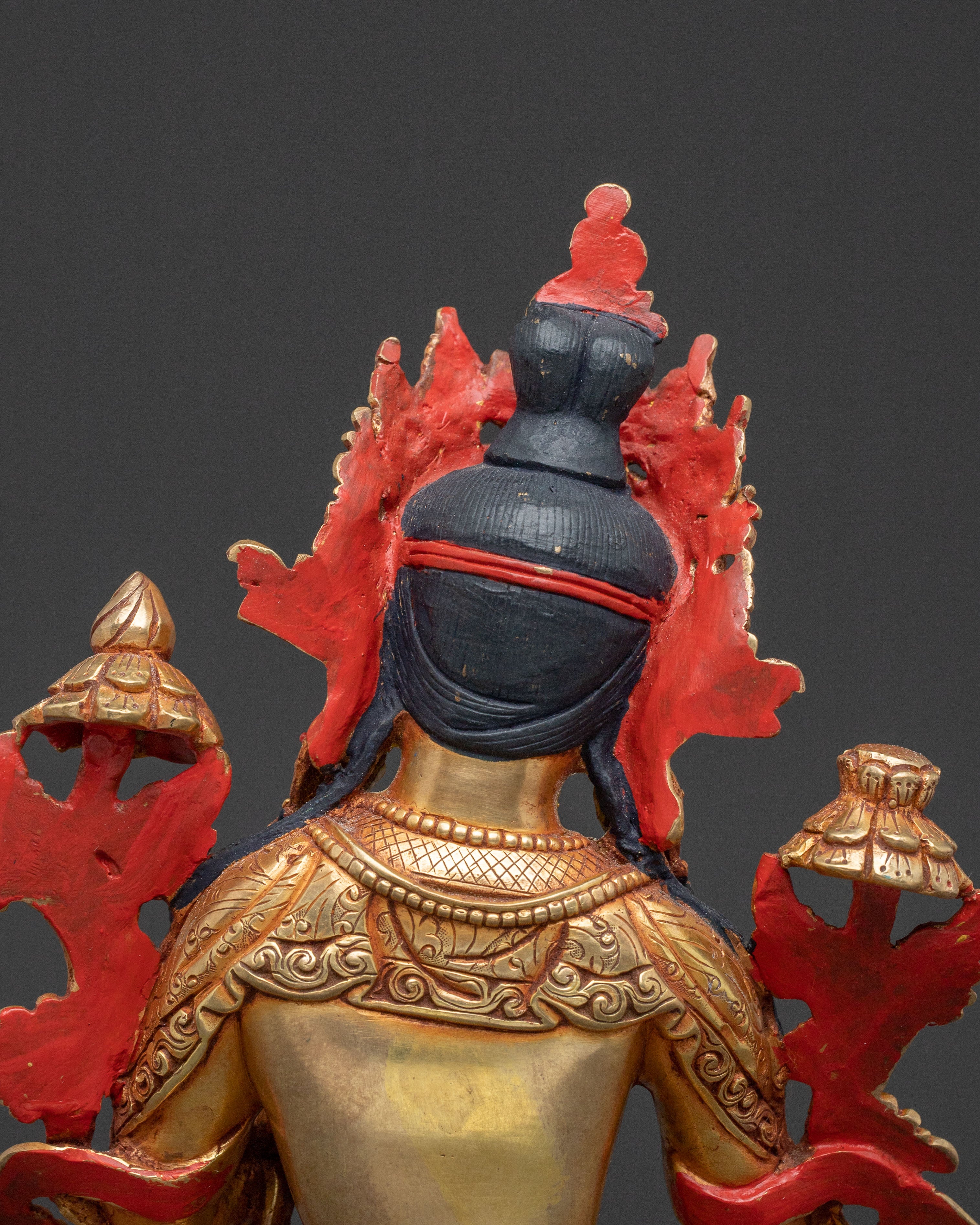 White Tara Copper Handcrafted Statue | Serene Gilded Art