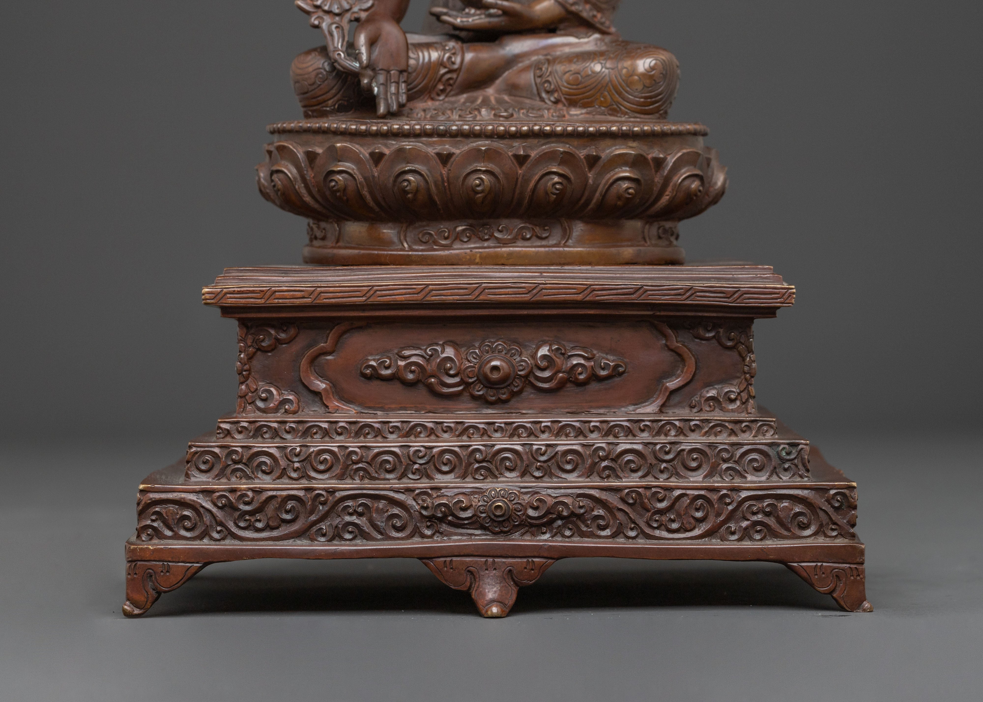 Sangye Menla Spiritual Figure | Oxidized Copper Body