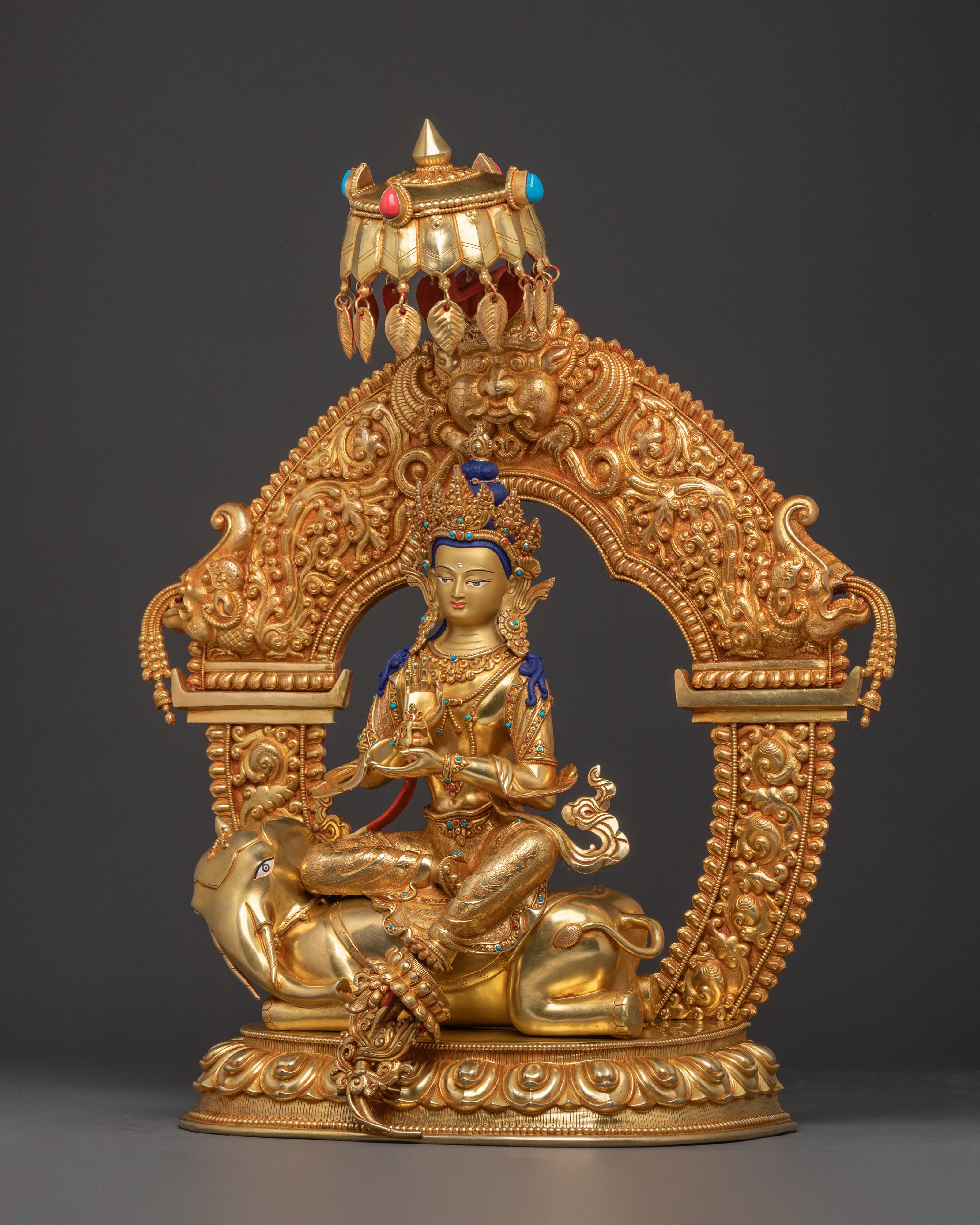 Samantabhadra Golden Statue | Altar Decor
