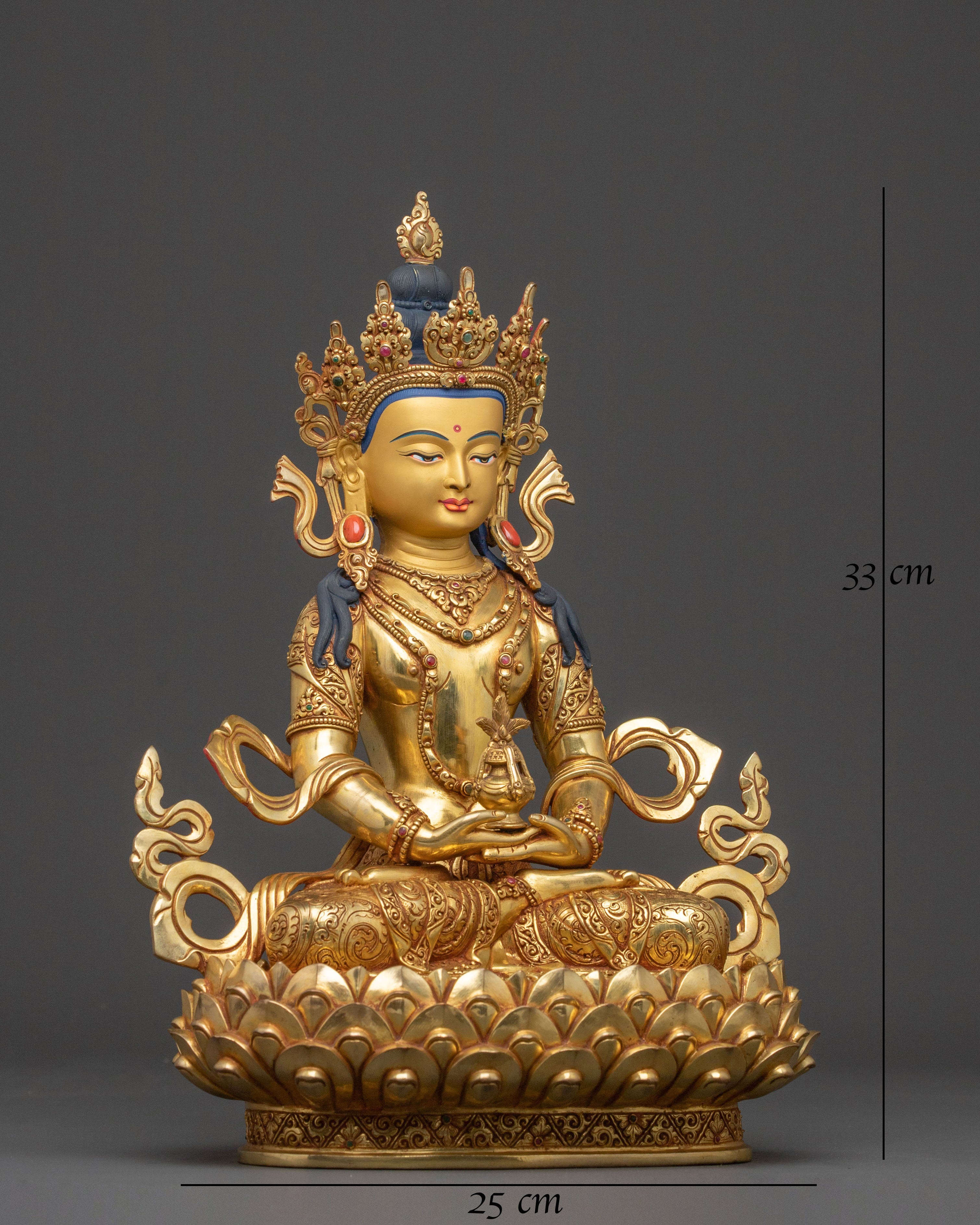 Golden Amitayus Blessing Statue | Eternal Life
