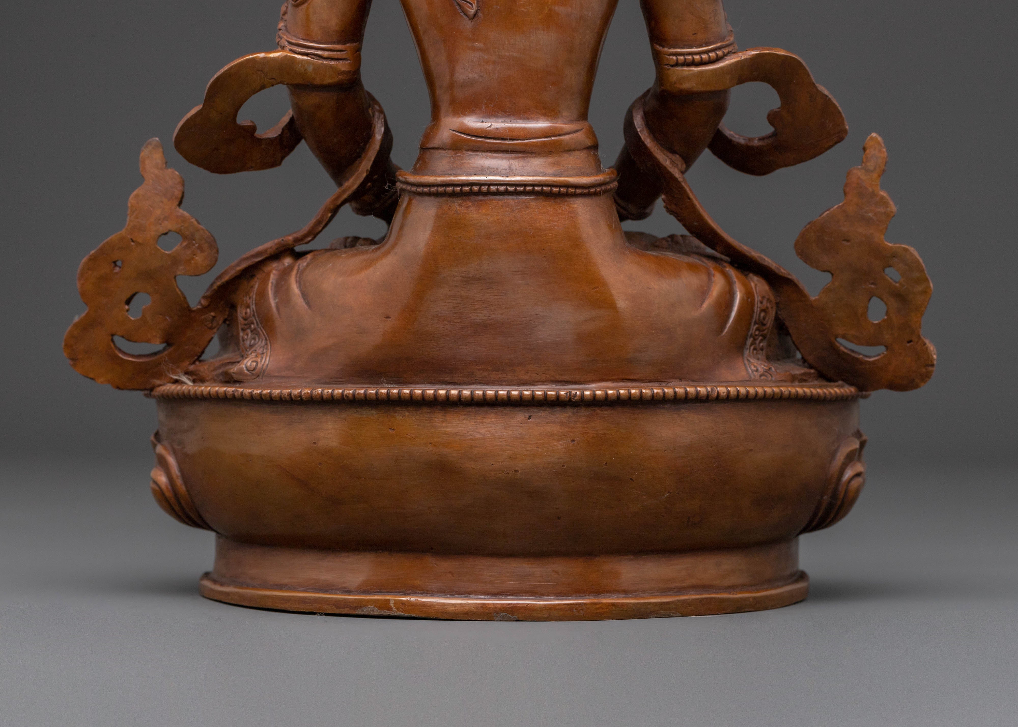 Amitayus Buddha Statue – Oxidized Copper Artistry