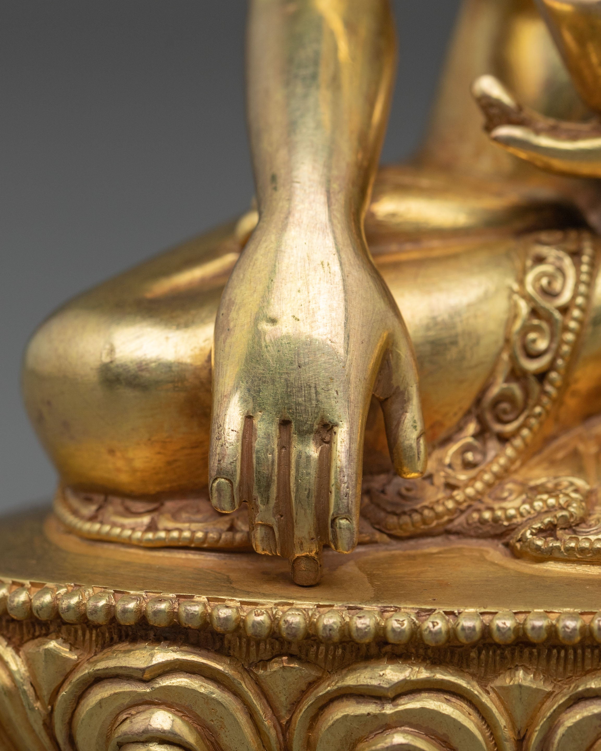 Hand-Carved Shakyamuni Buddha Statue | Copper Figurine