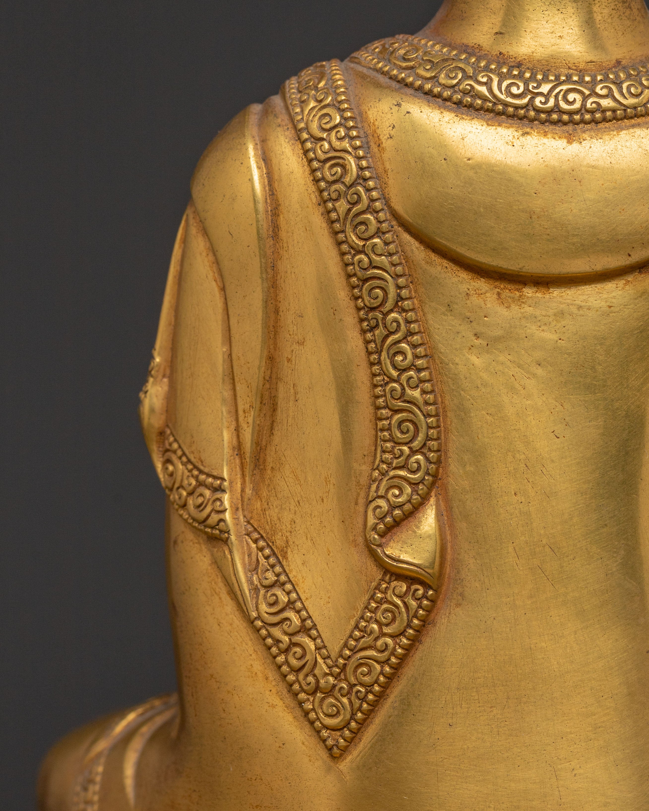 Shakyamuni Buddha Statue on Throne | Spiritual Figure