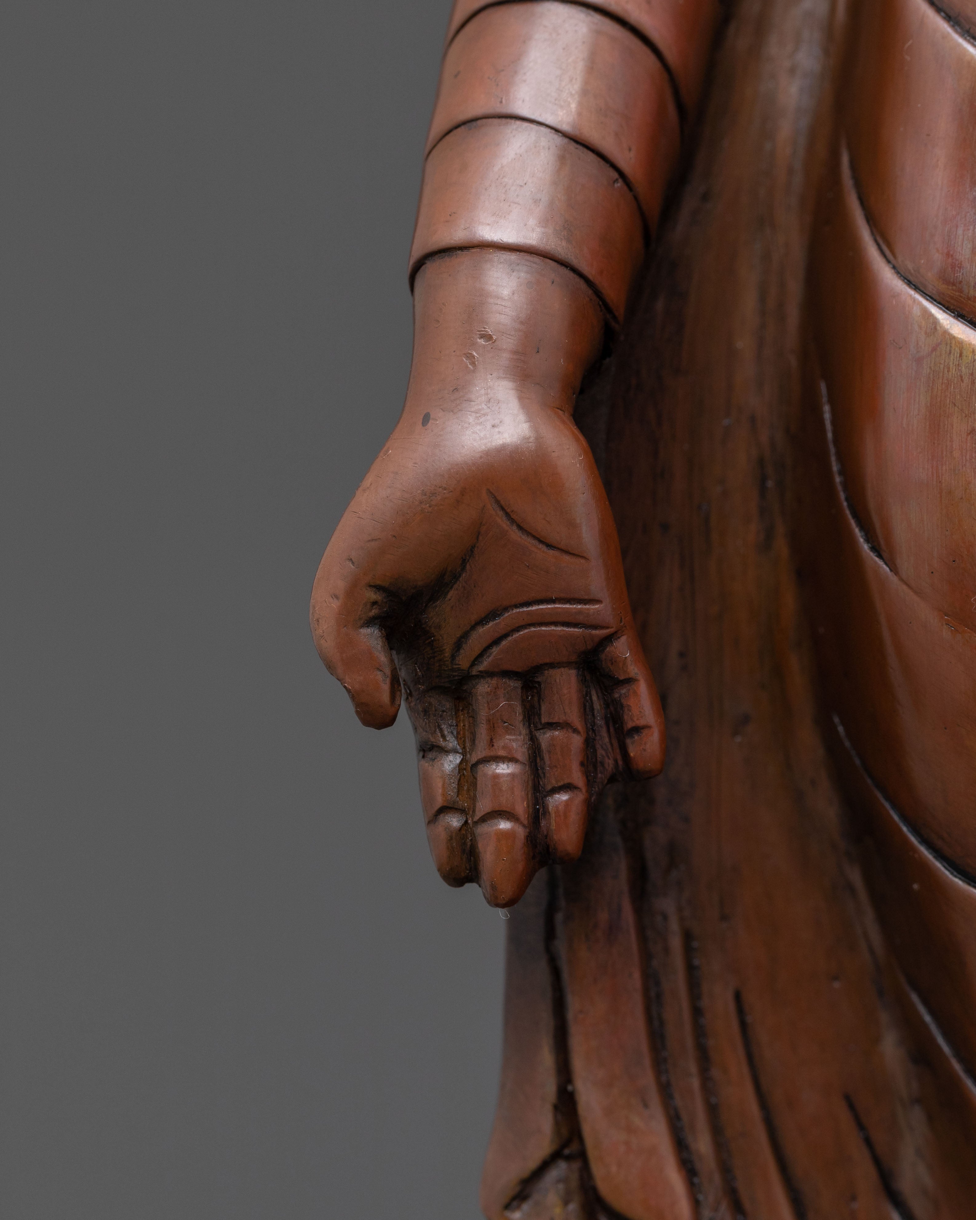 Dipankara Buddha Statue | Oxidized Copper Figure