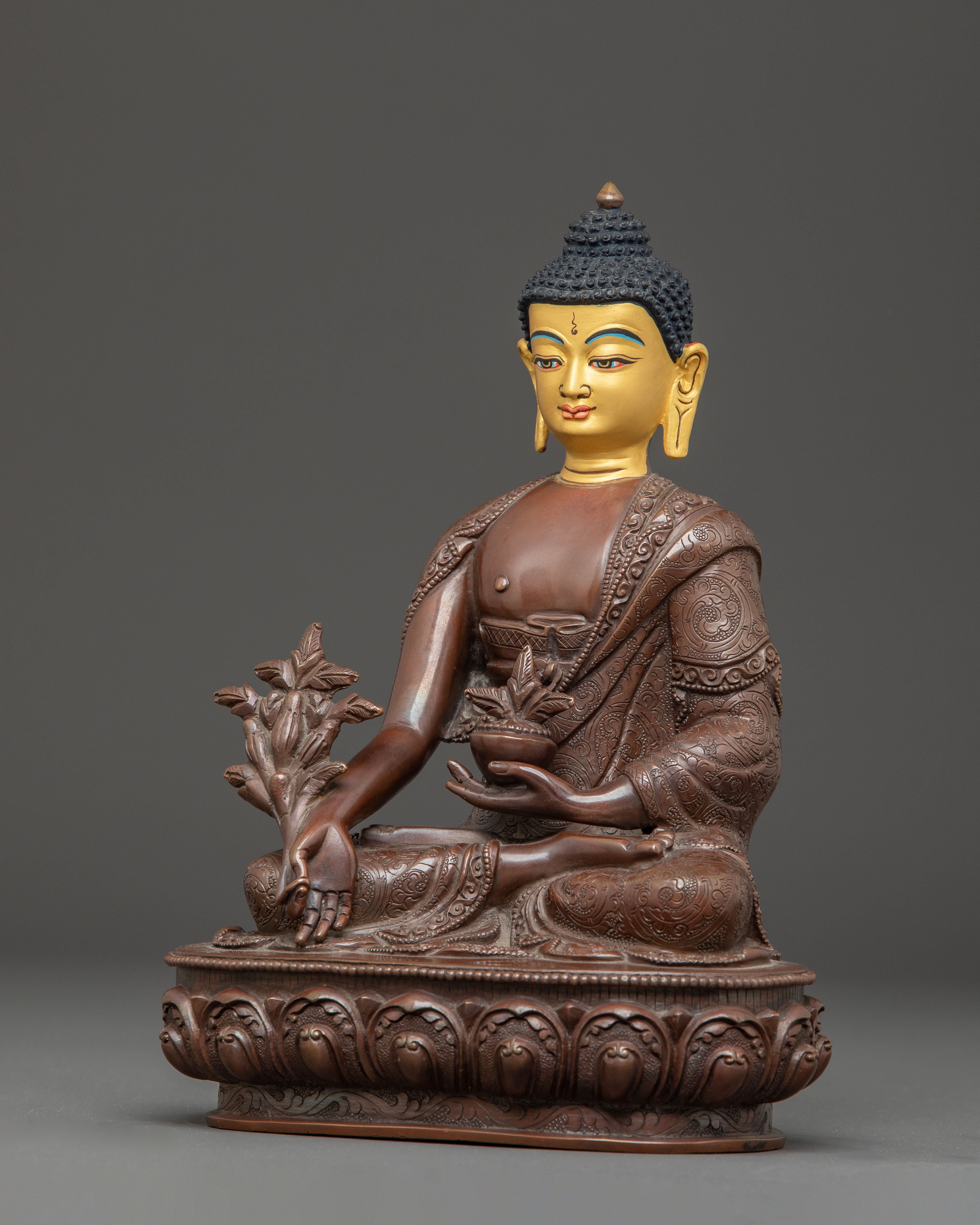 Golden Statue of Healer Medicine Buddha | Healing Buddha