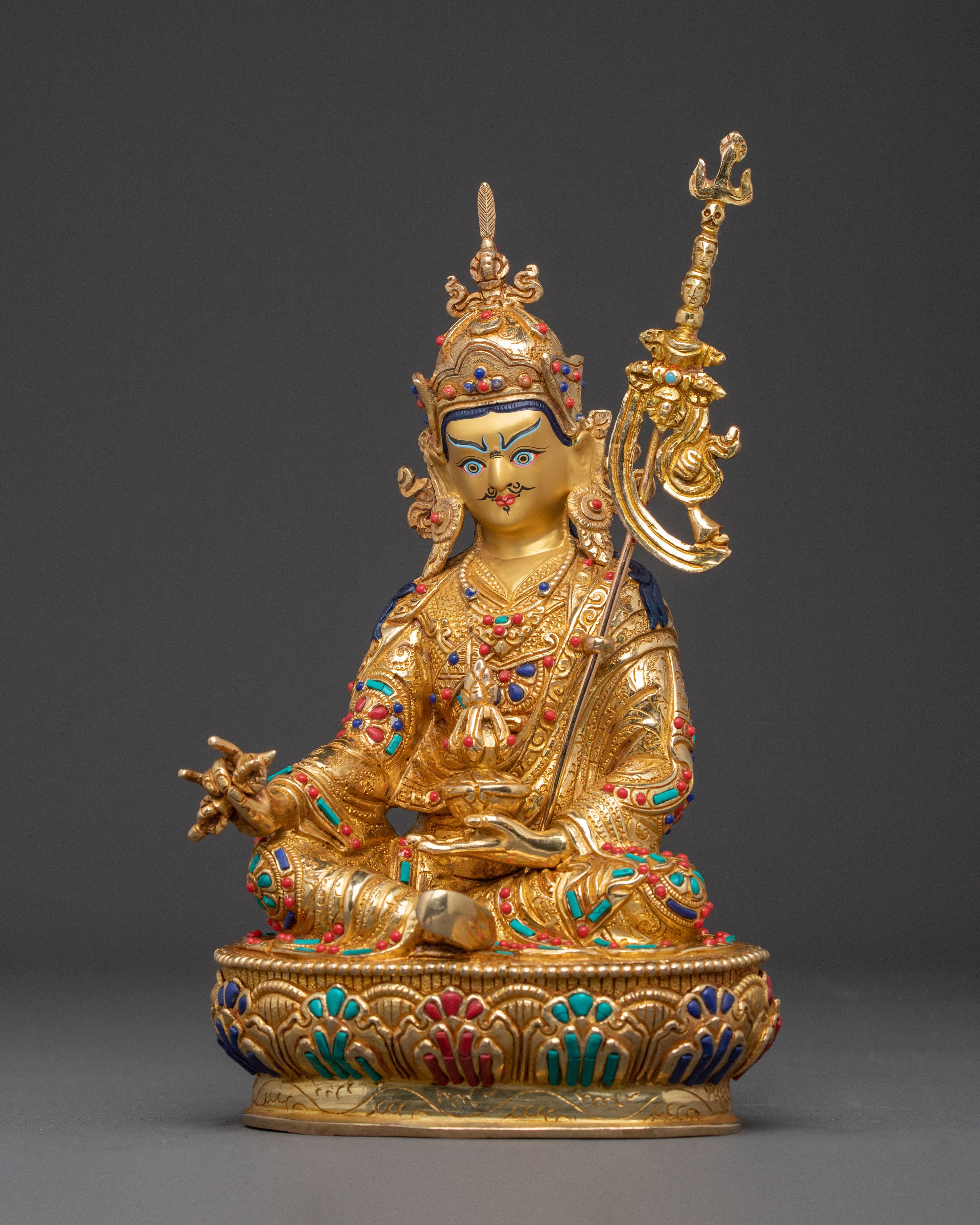Guru Rinpoche Copper Sculpture | Symbol of Wisdom & Protection