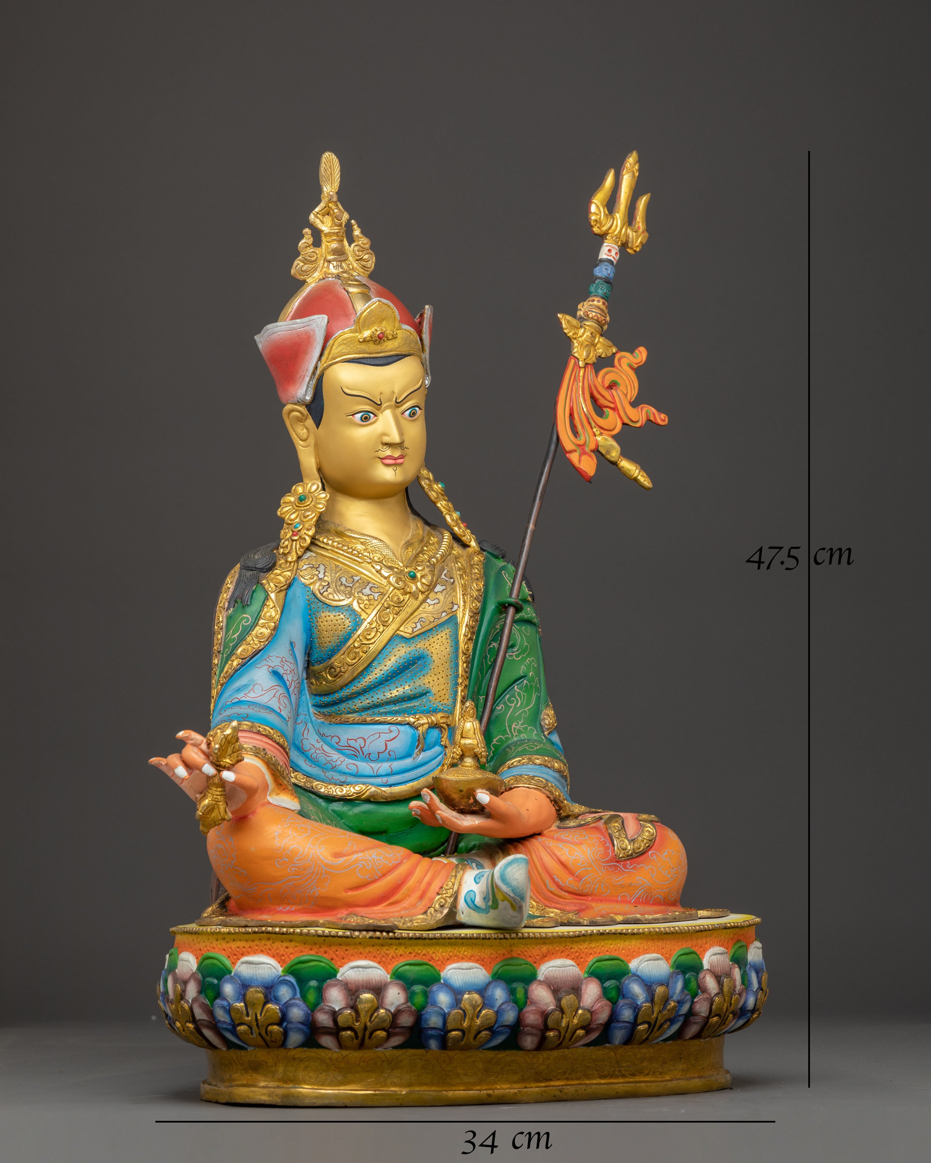 Handcrafted Copper Padmasambhava Statue | Lotus-Born Master