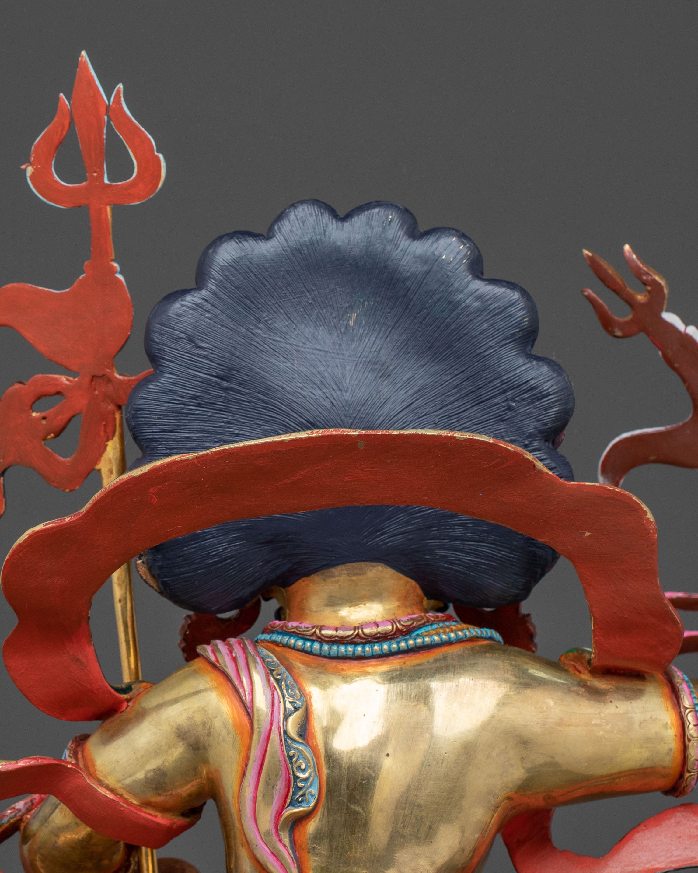 White Dzambhala Prosperity Statue | 24k Gold Glided