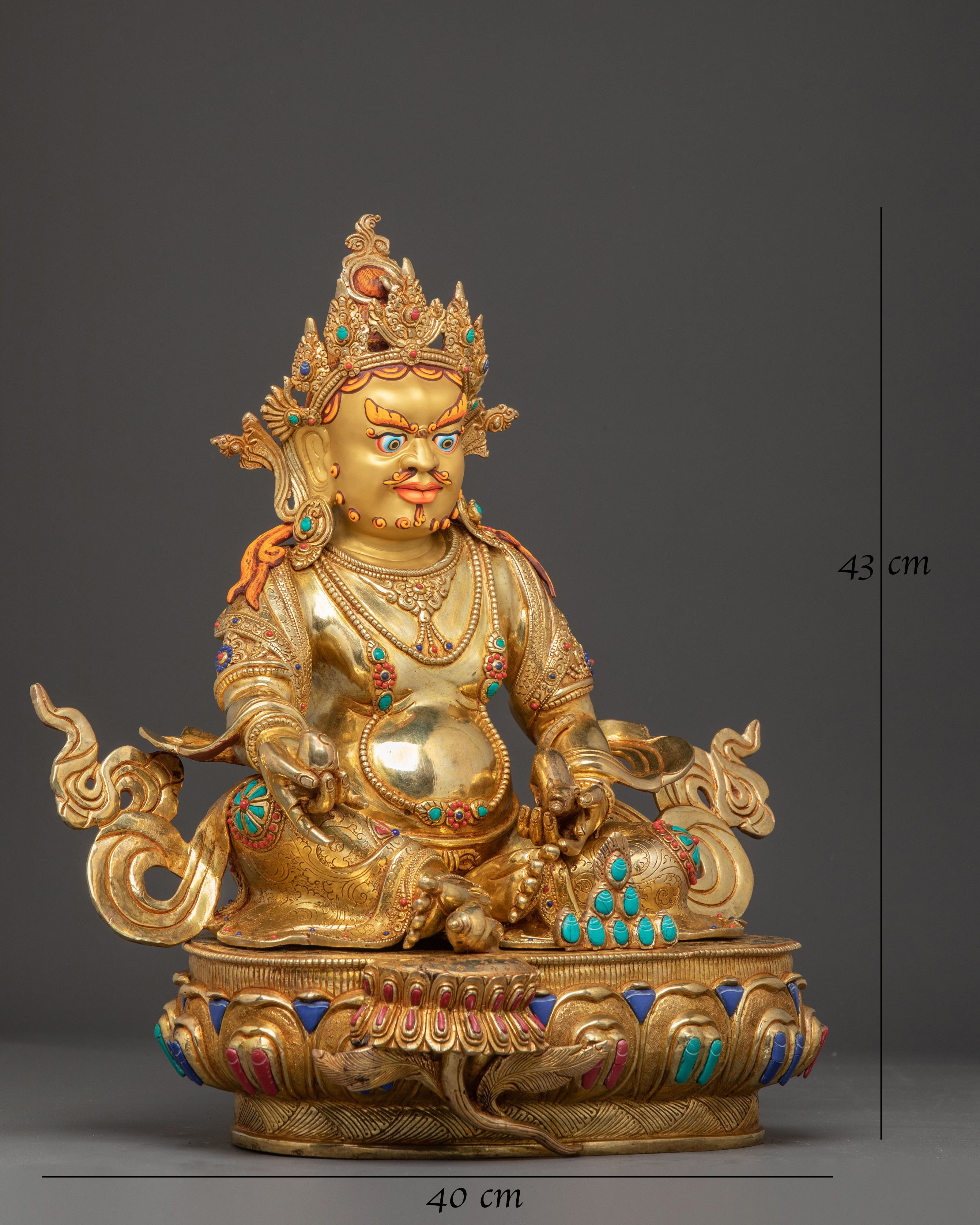 Radiant Statue of Dzambhala, Buddhist Wealth Deity
