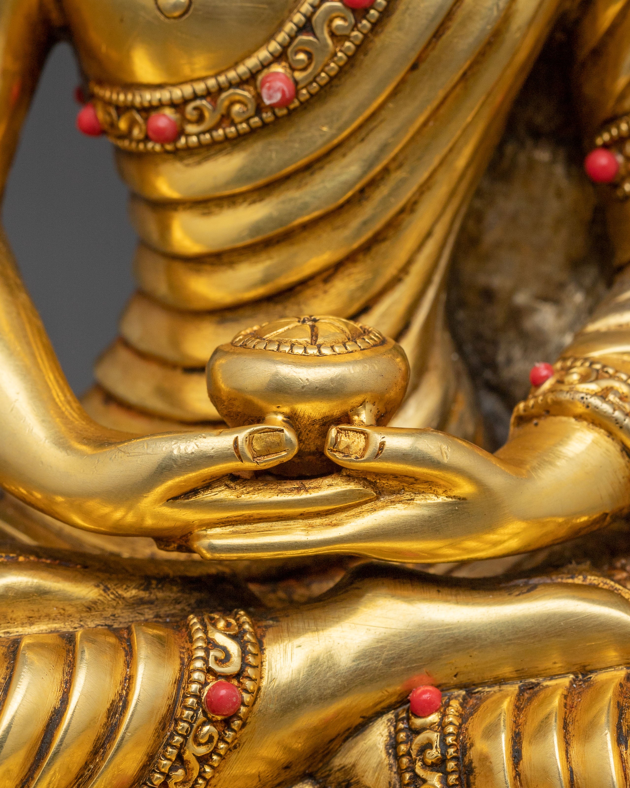 Amitabha Buddha 24K Gold Gilded Sacred Statue