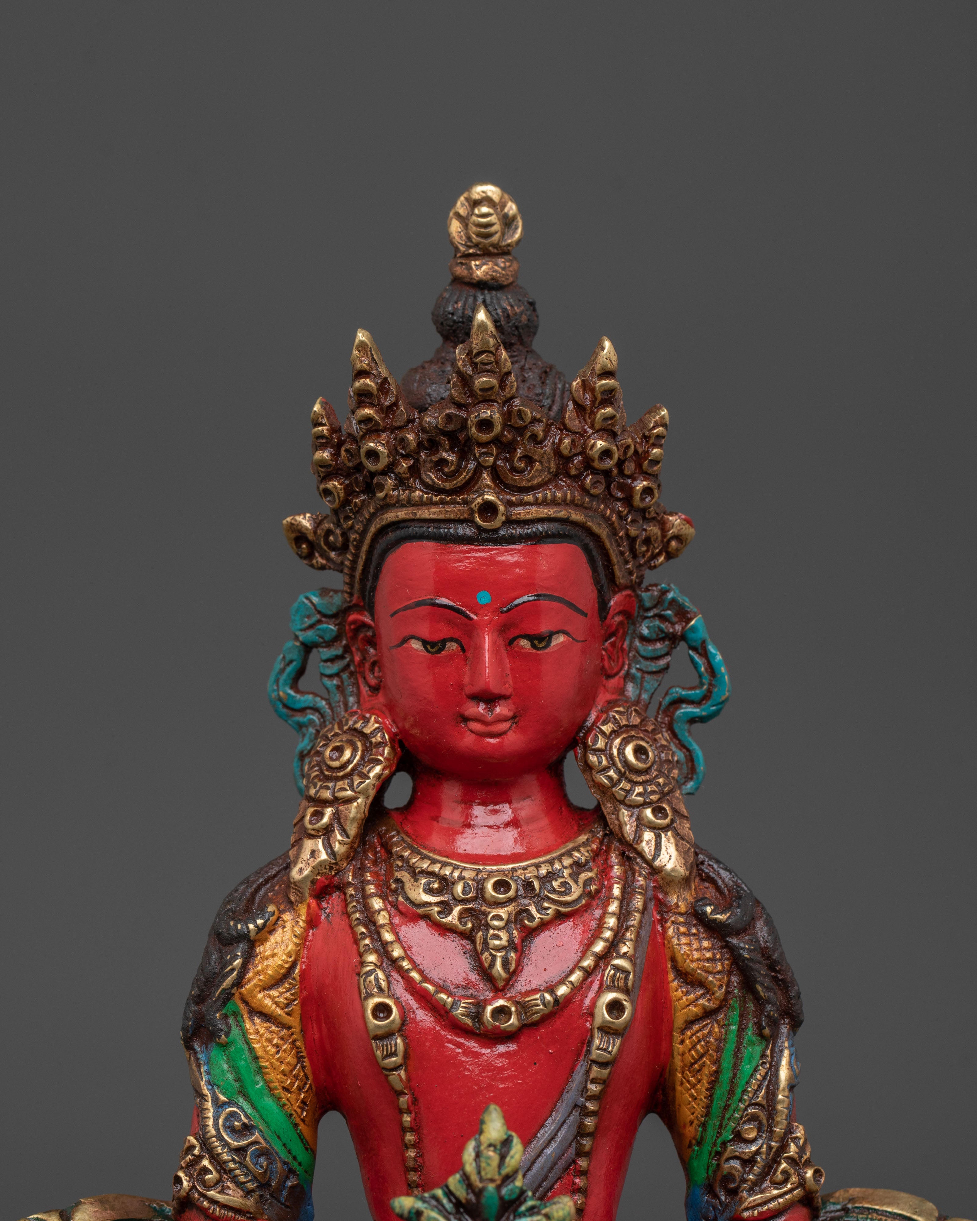 Amitayus Buddha Statue | Handmade Nepal Sacred Altar Decor
