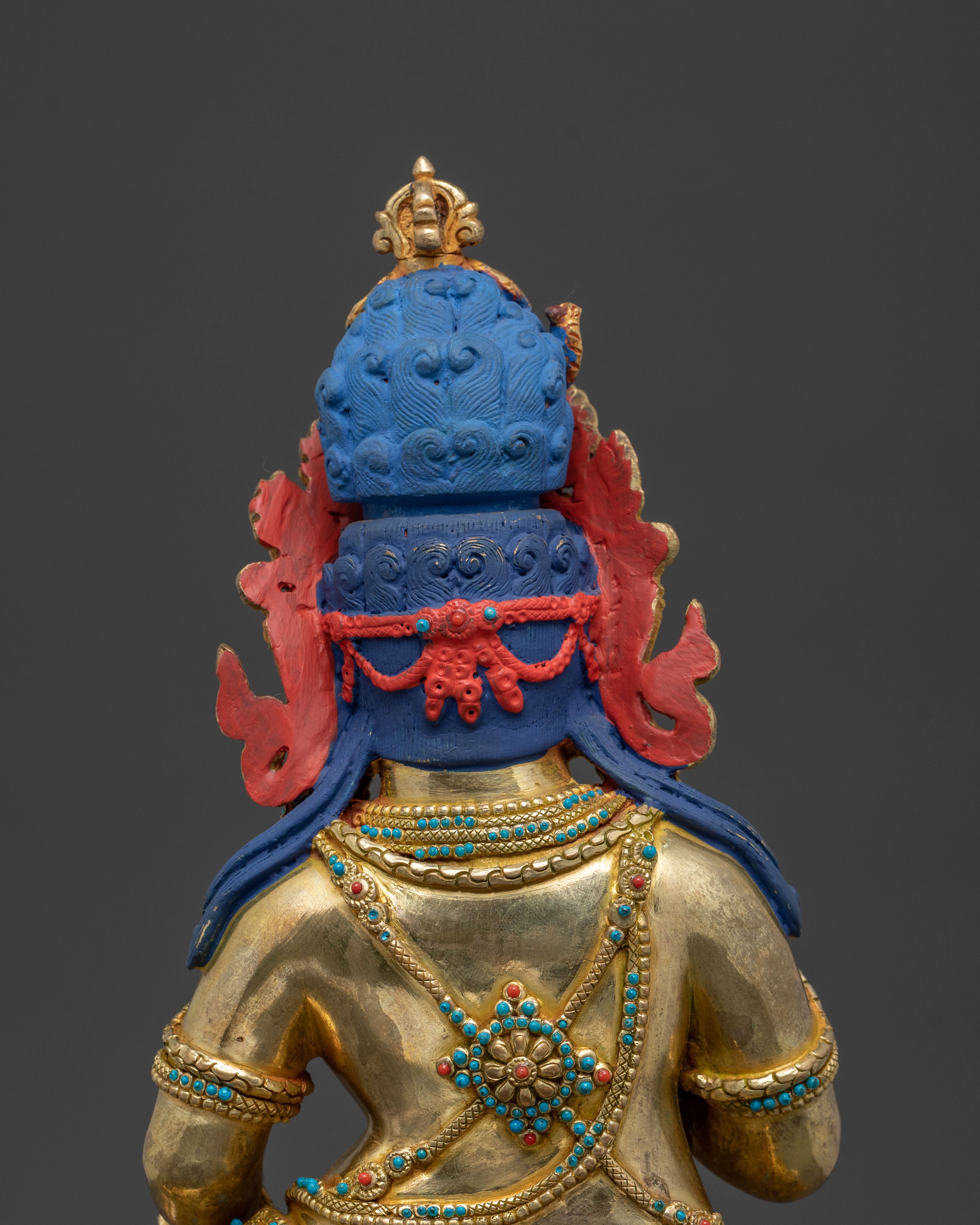 A Radiant Black Dzambhala Spiritual Wealth Statue