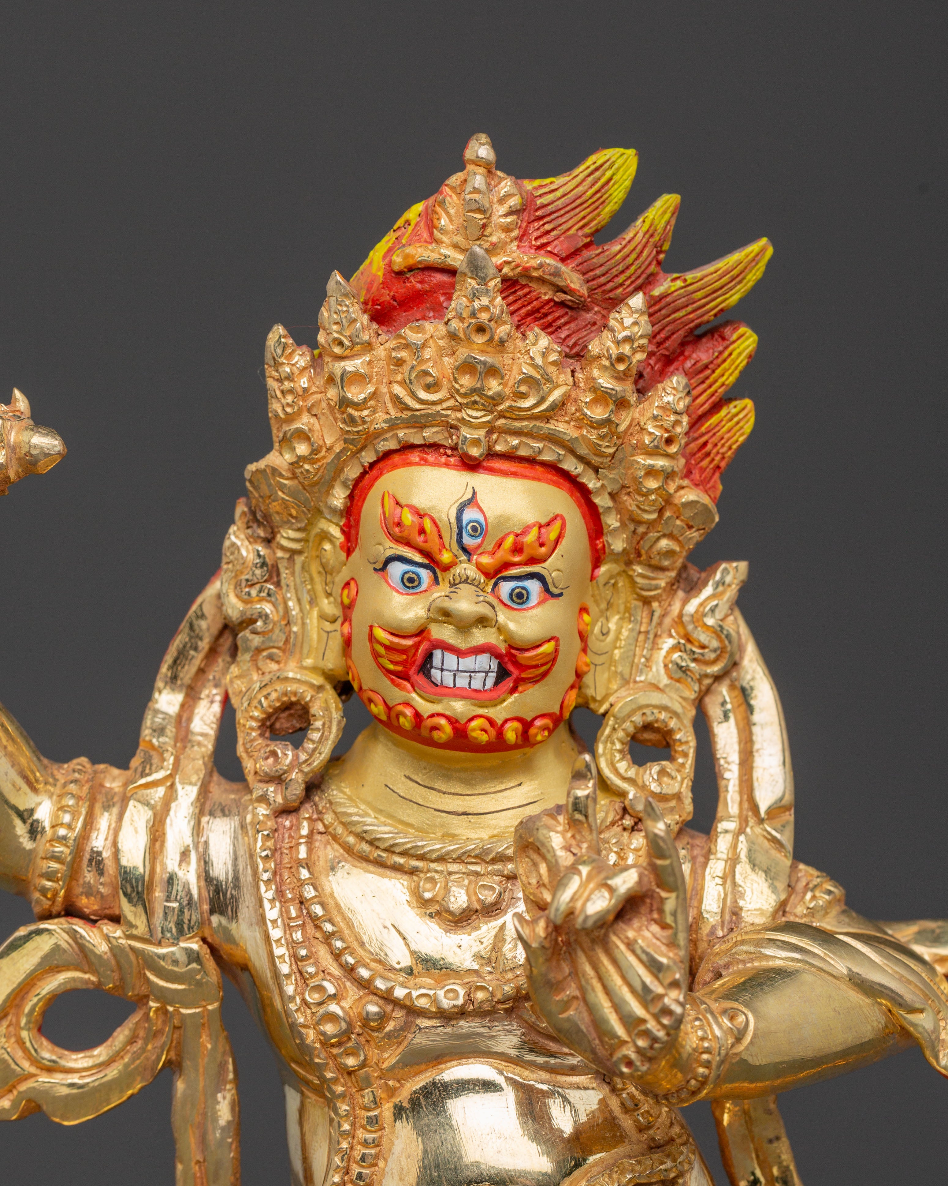 Vajrapani Wrathful Power Statue – Handcrafted Copper Art