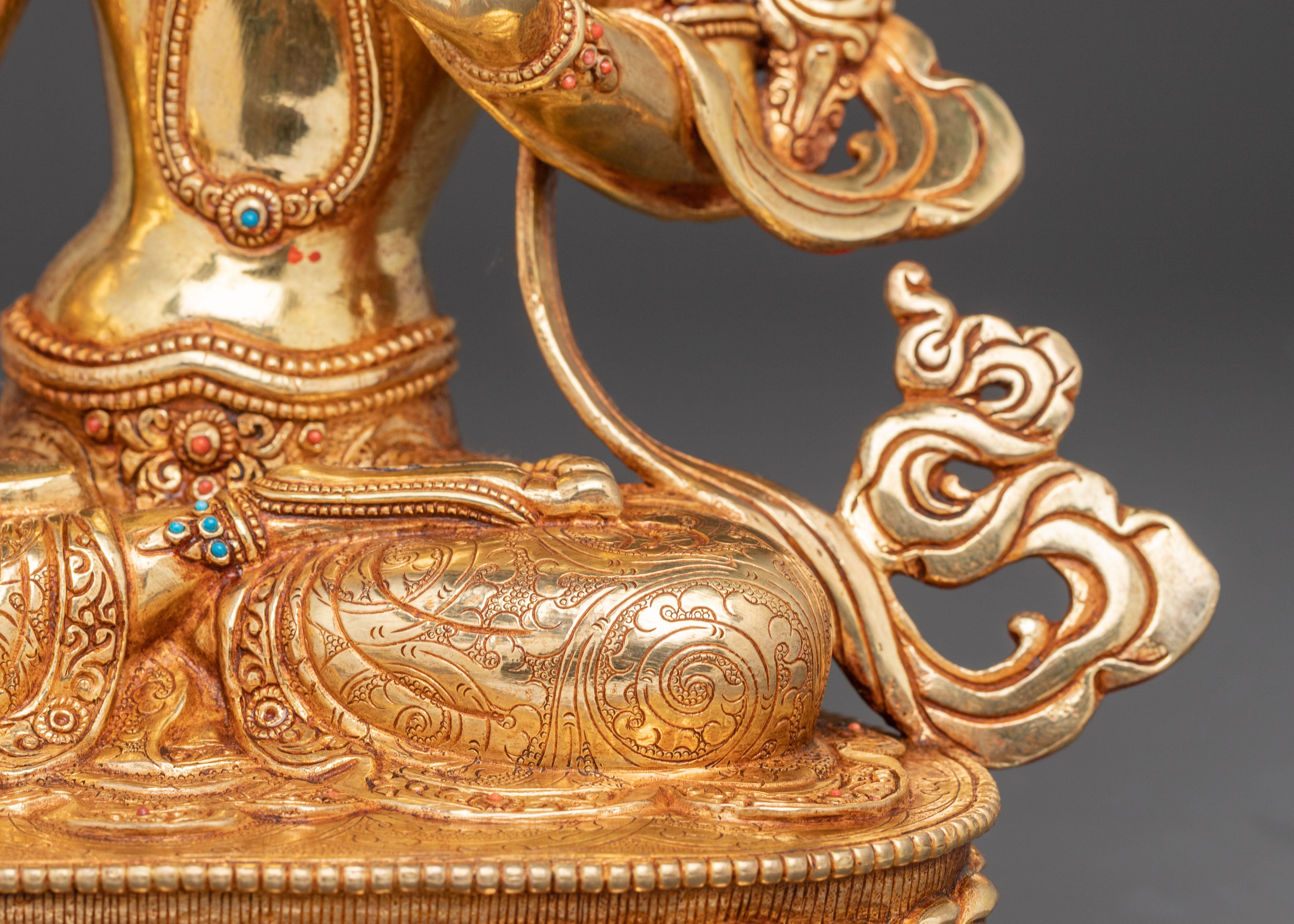 Handcrafted Figurine of White Tara Healing Goddess