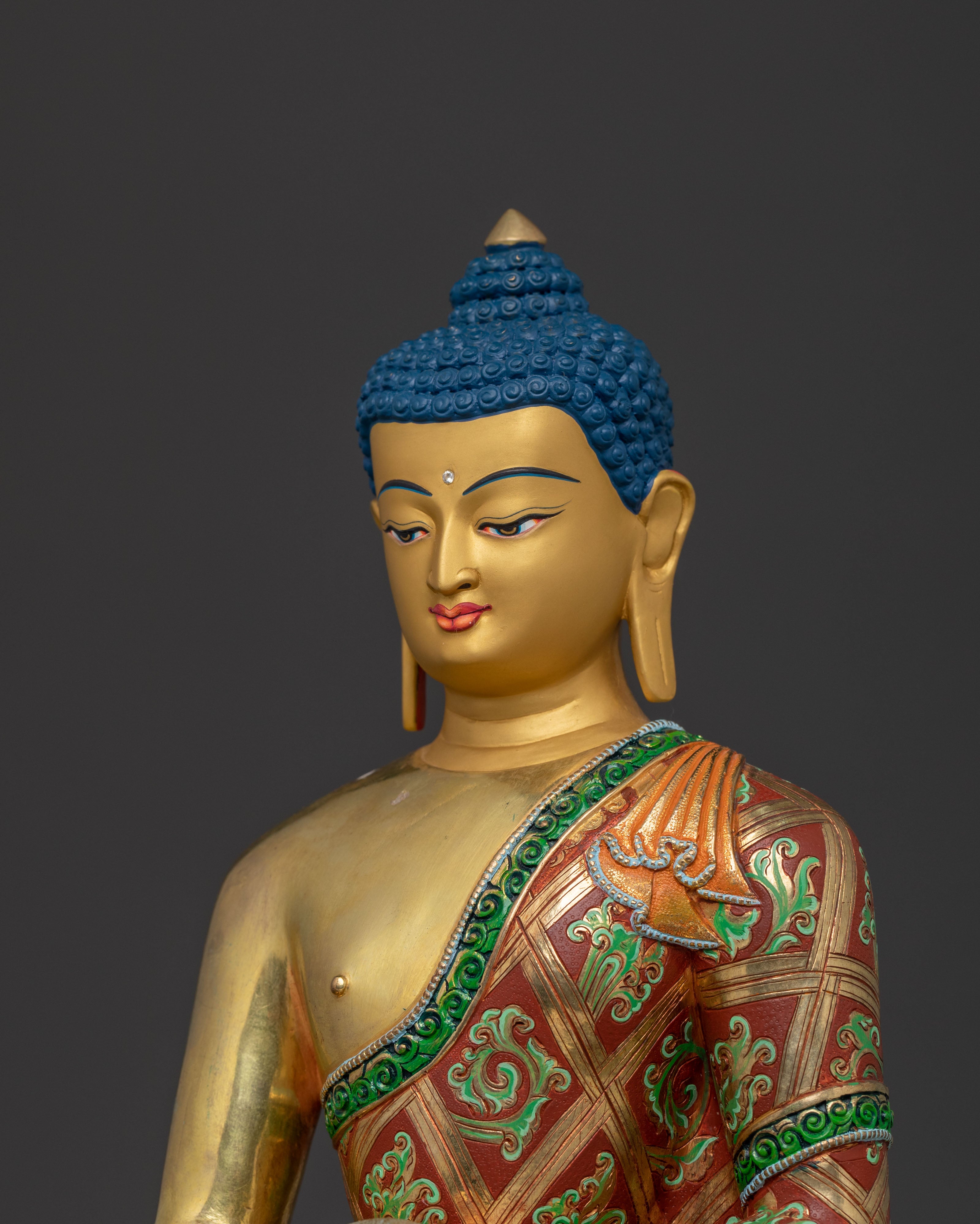 Shakyamuni Buddha 24k Gold Gilded Enlightenment Icon