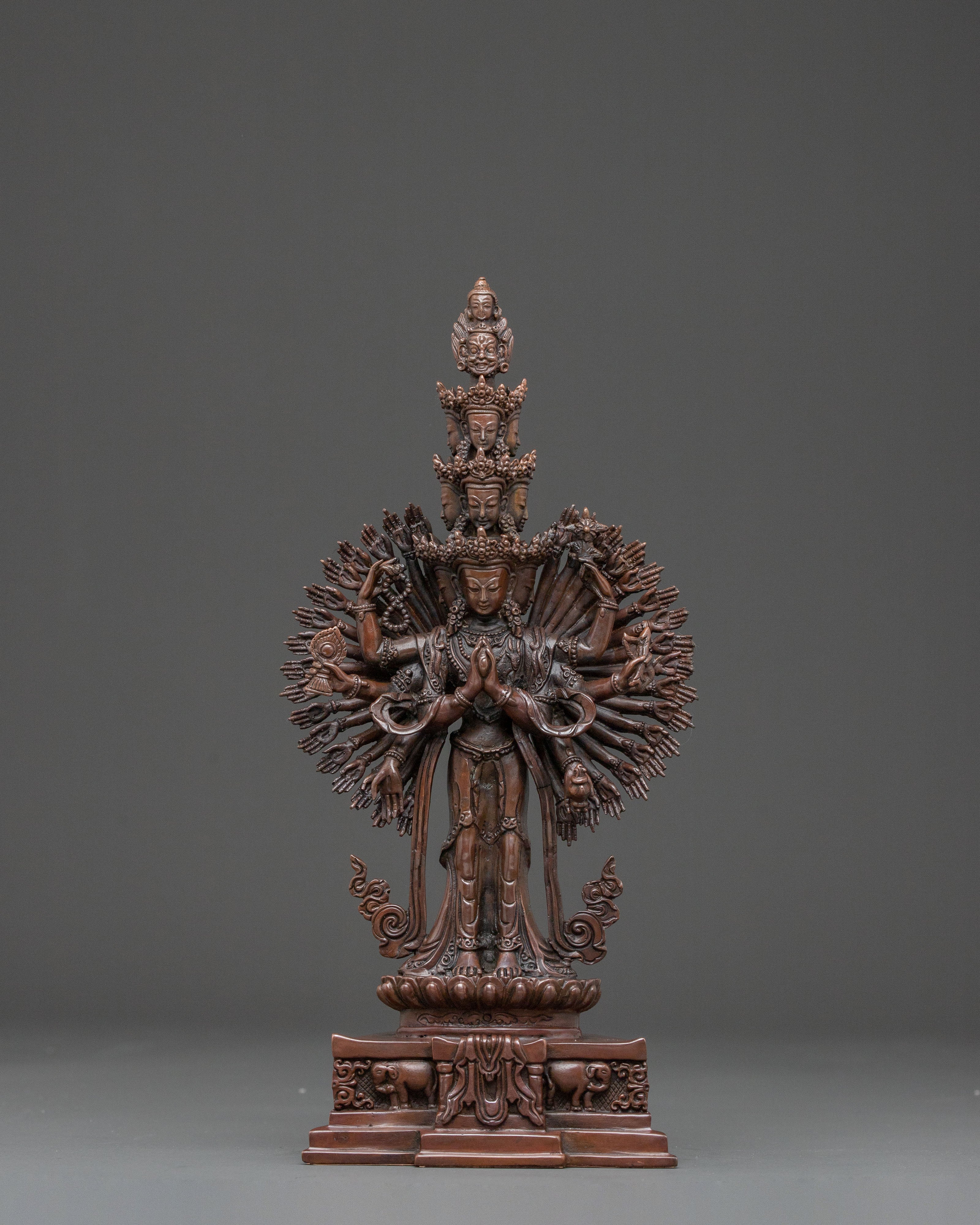1000 Armed Chenrezig Handcrafted Statue | Altar Decor