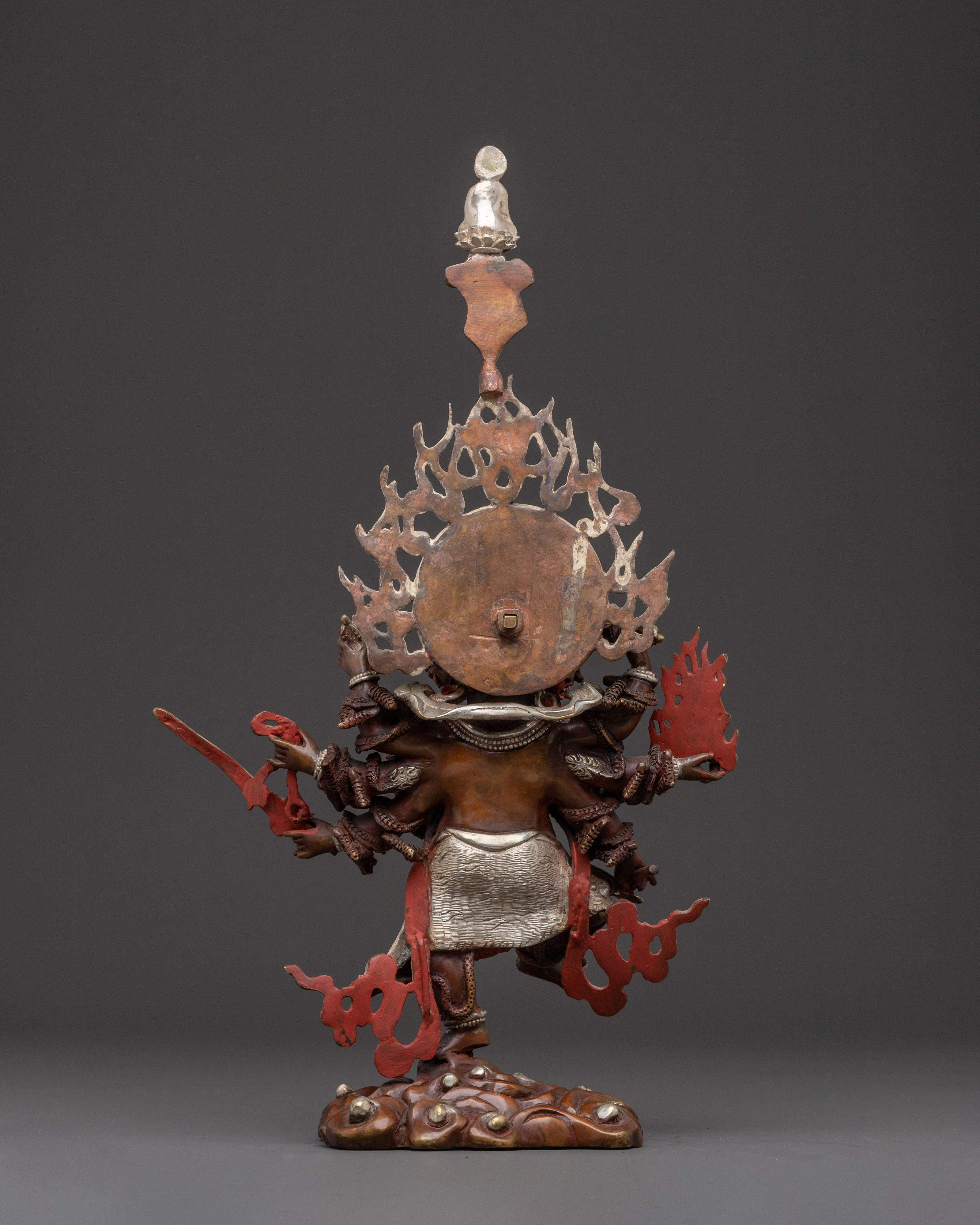 Uchusma Wrathful Deity Statue – Oxidized Copper