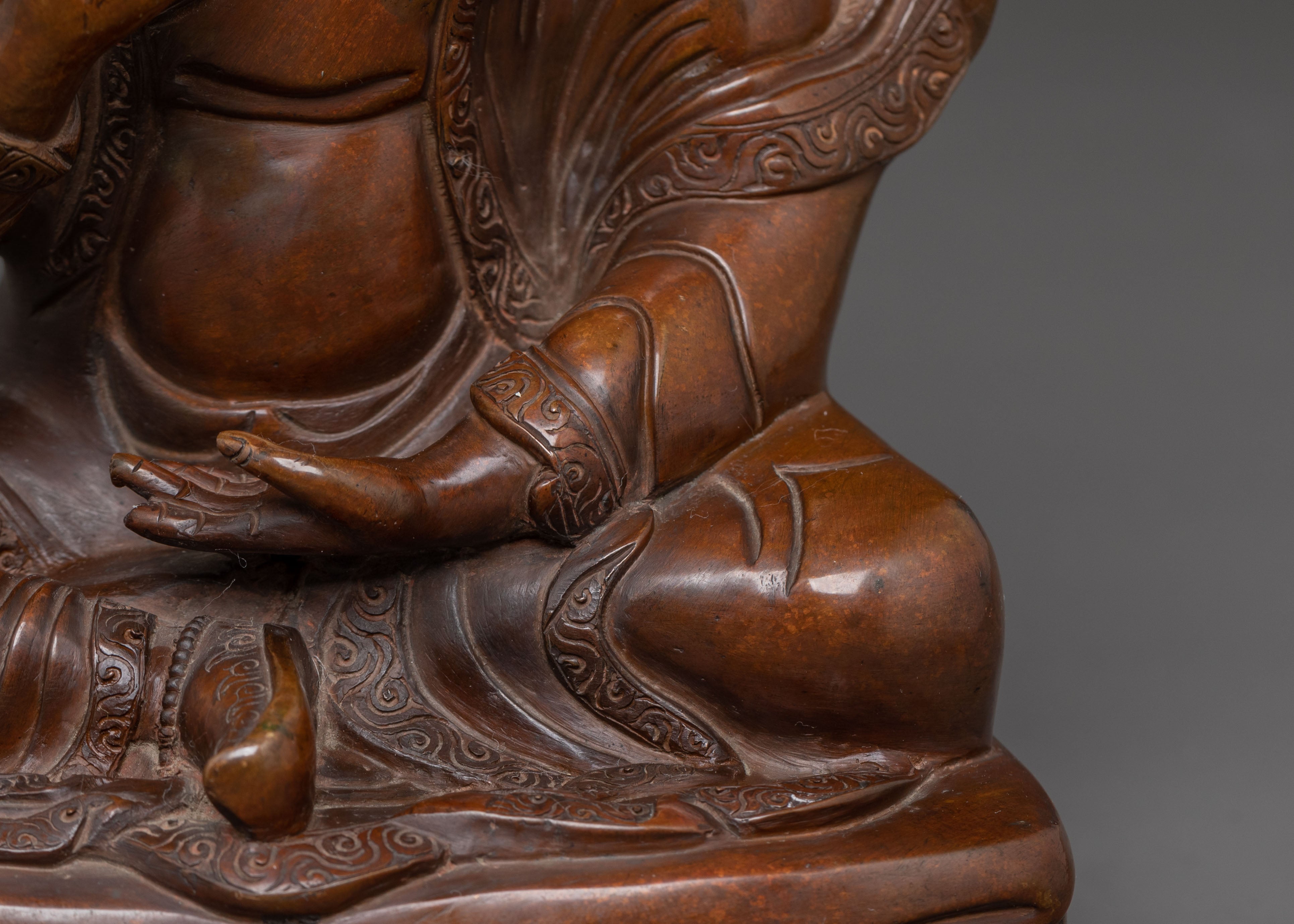 Tibetan Bodhisattva Statue – Oxidized Copper Masterpiece