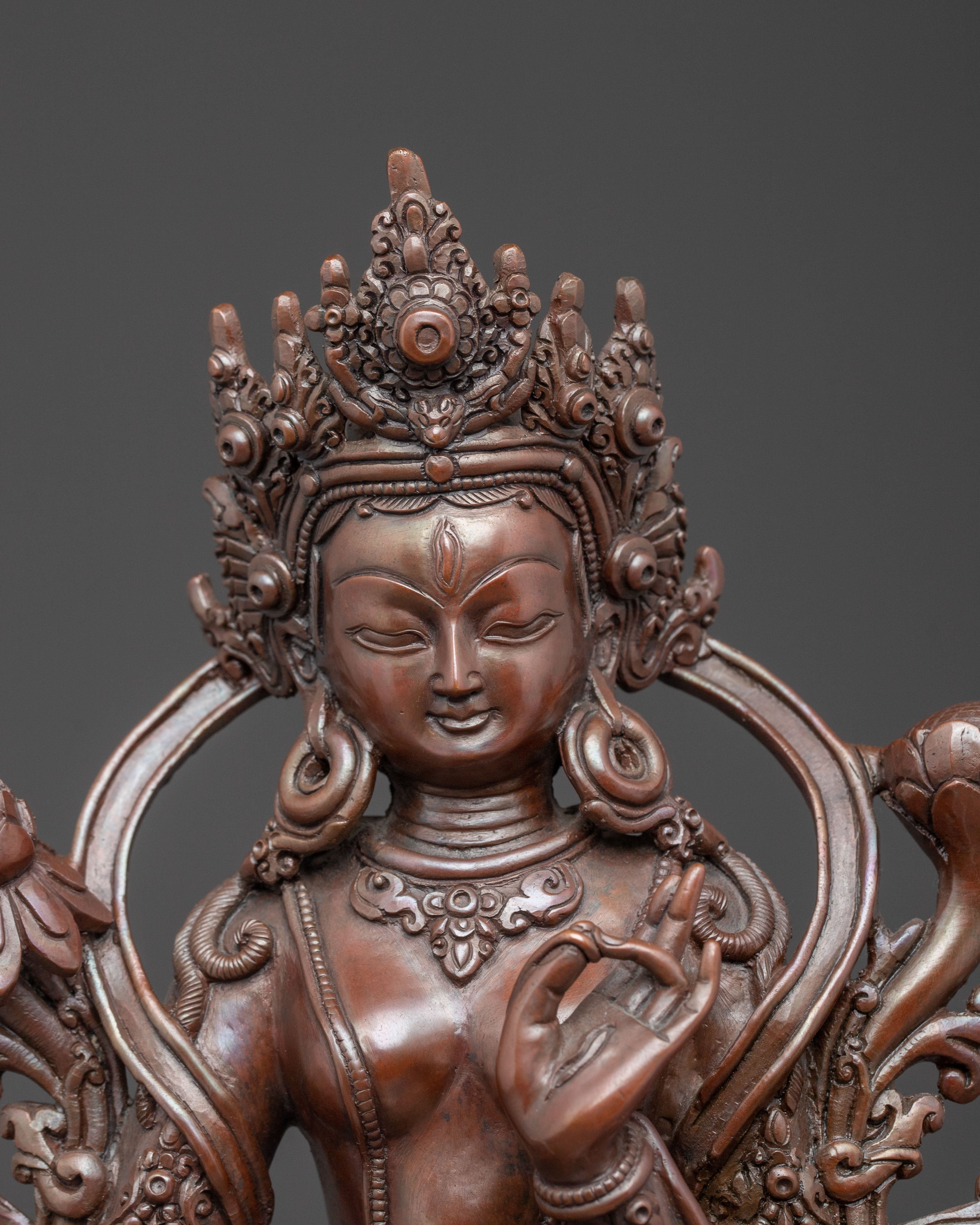White Tara Handmade Sculpture | Goddess of Healing and Longevity