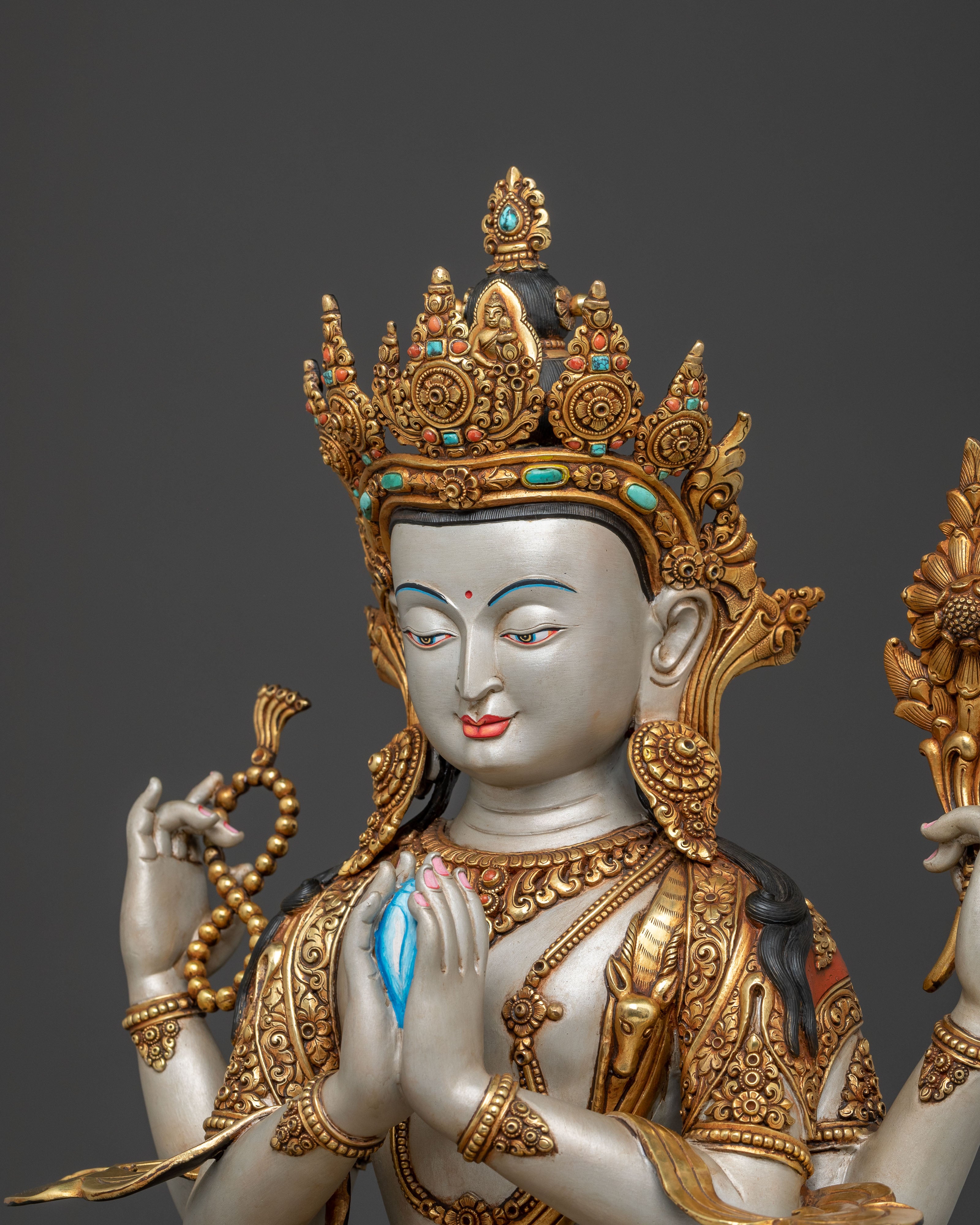 Avalokiteshvara Spiritual Figure for Altar Home Decor