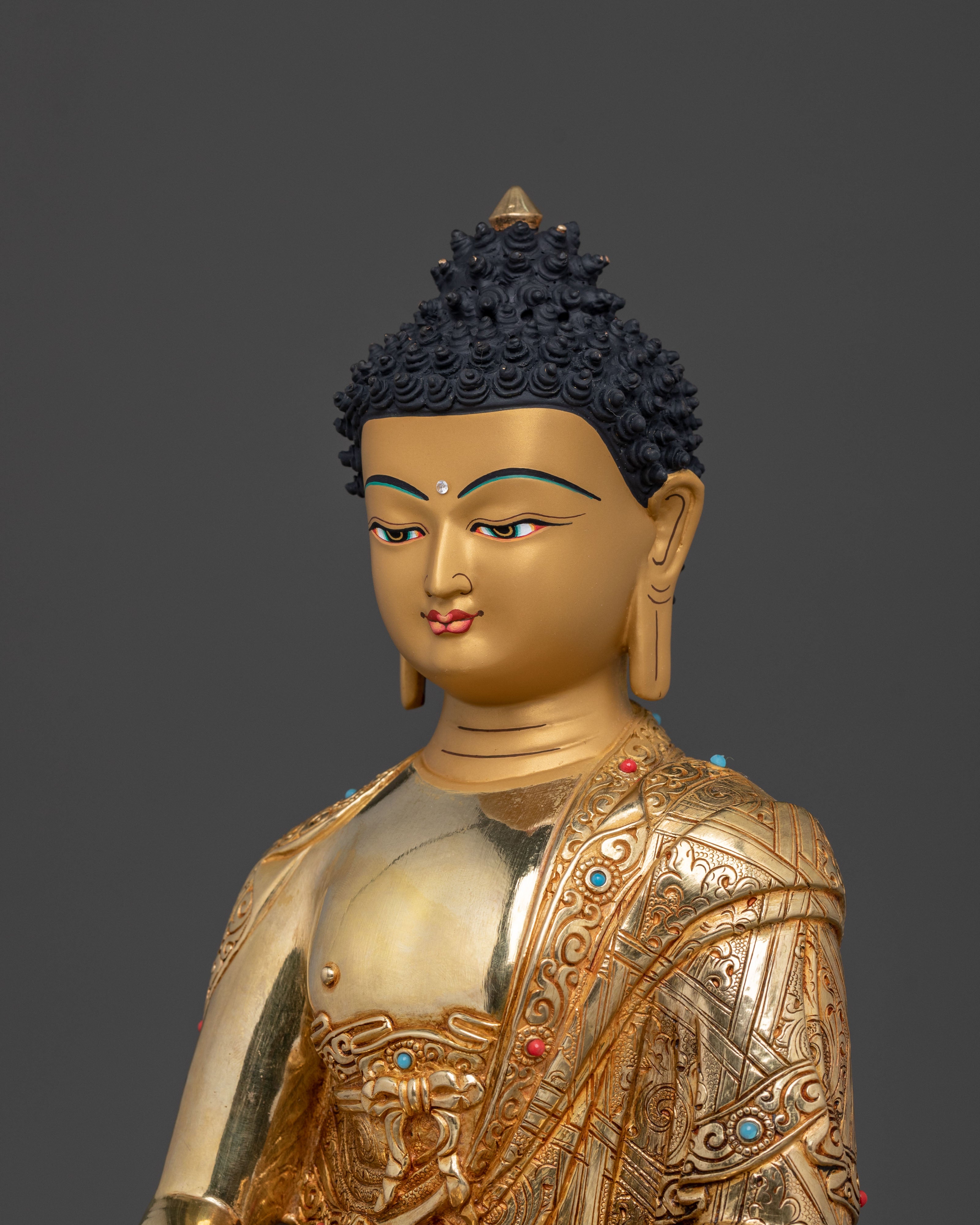 Amitabha Buddha: 24K Gold Gilded Meditation Figurine