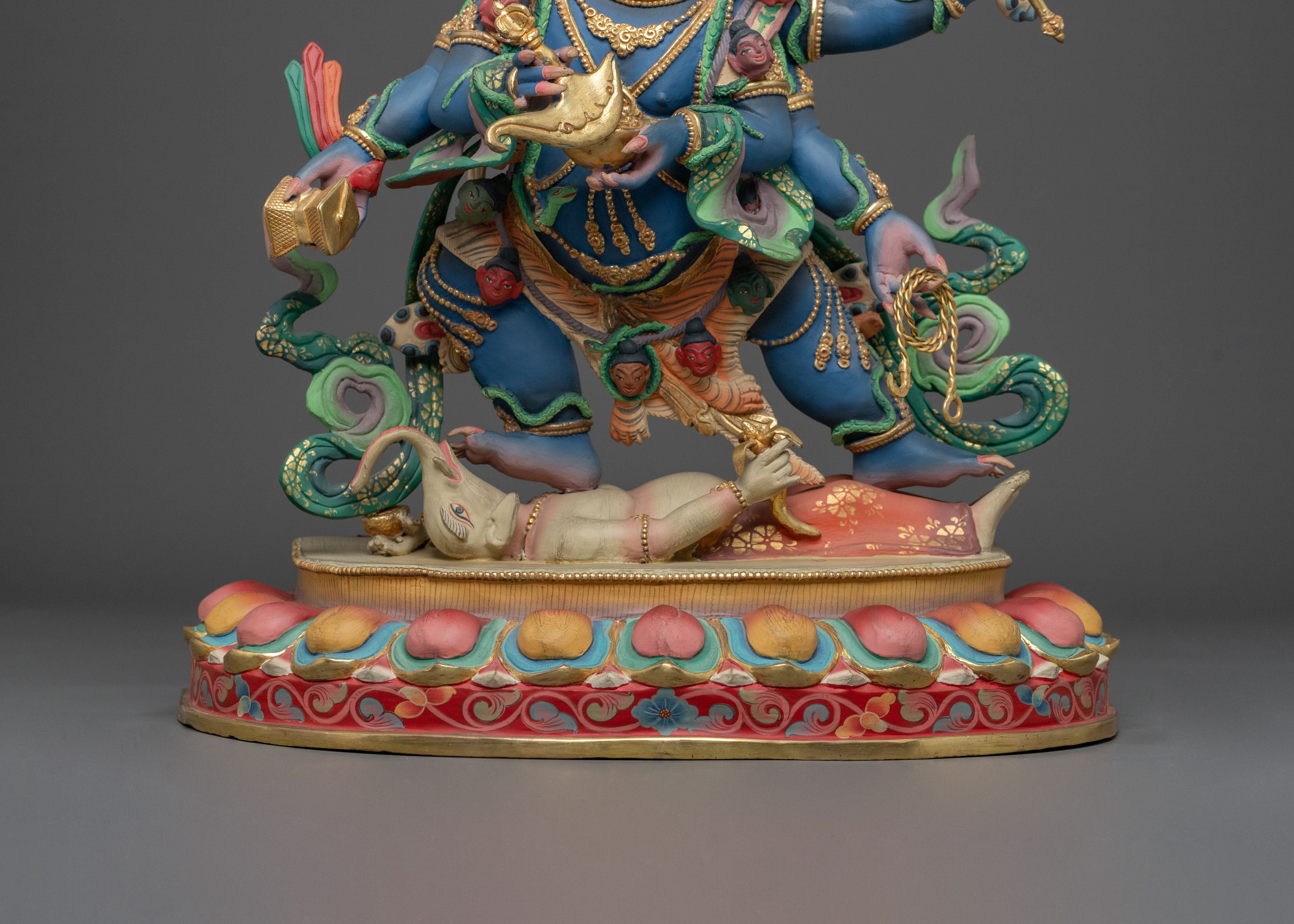 Six Armed Mahakala Spiritual Figurine | Home Decor