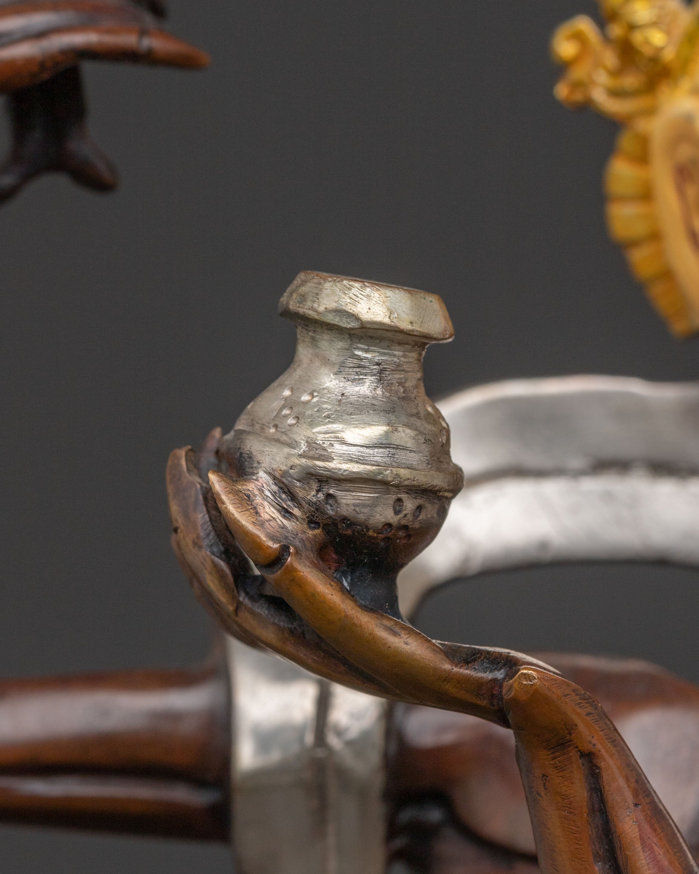 Chittipati Protection Statue: Copper Skeleton Duo