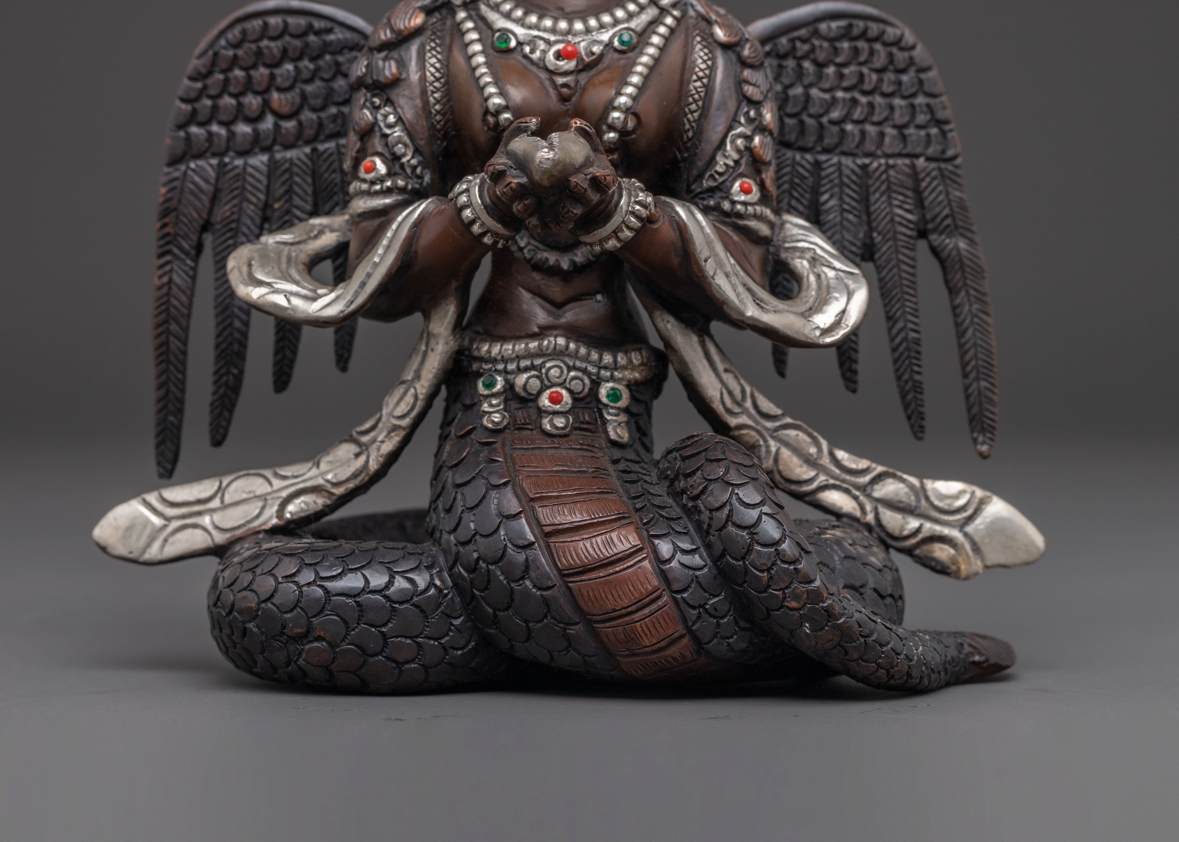 Handmade Sacred Naga Kanya Sculpture | Traditional Himalayan Art