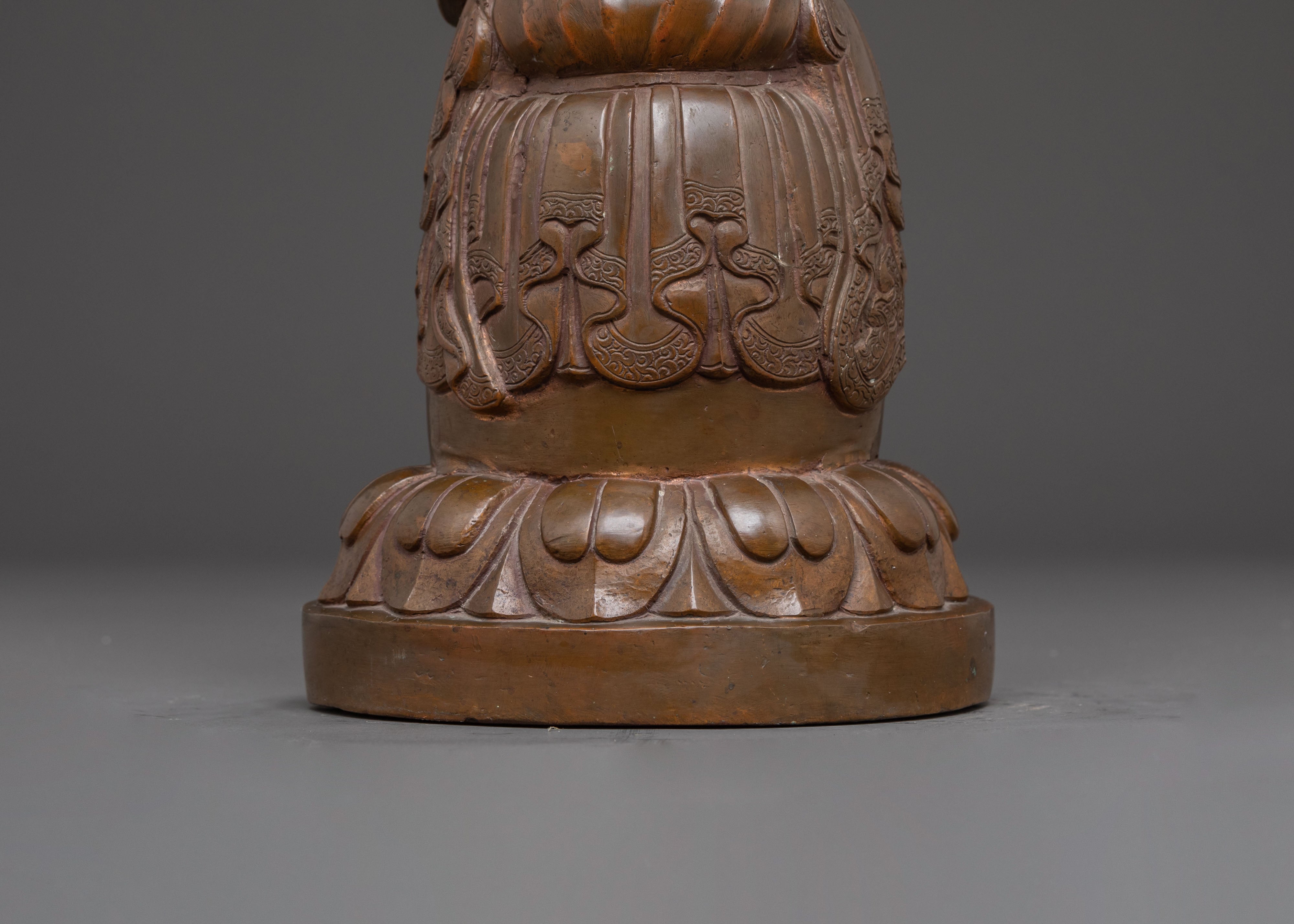 Bodhisattva of Compassion Guan Yin Statue – Oxidized Copper Masterpiece