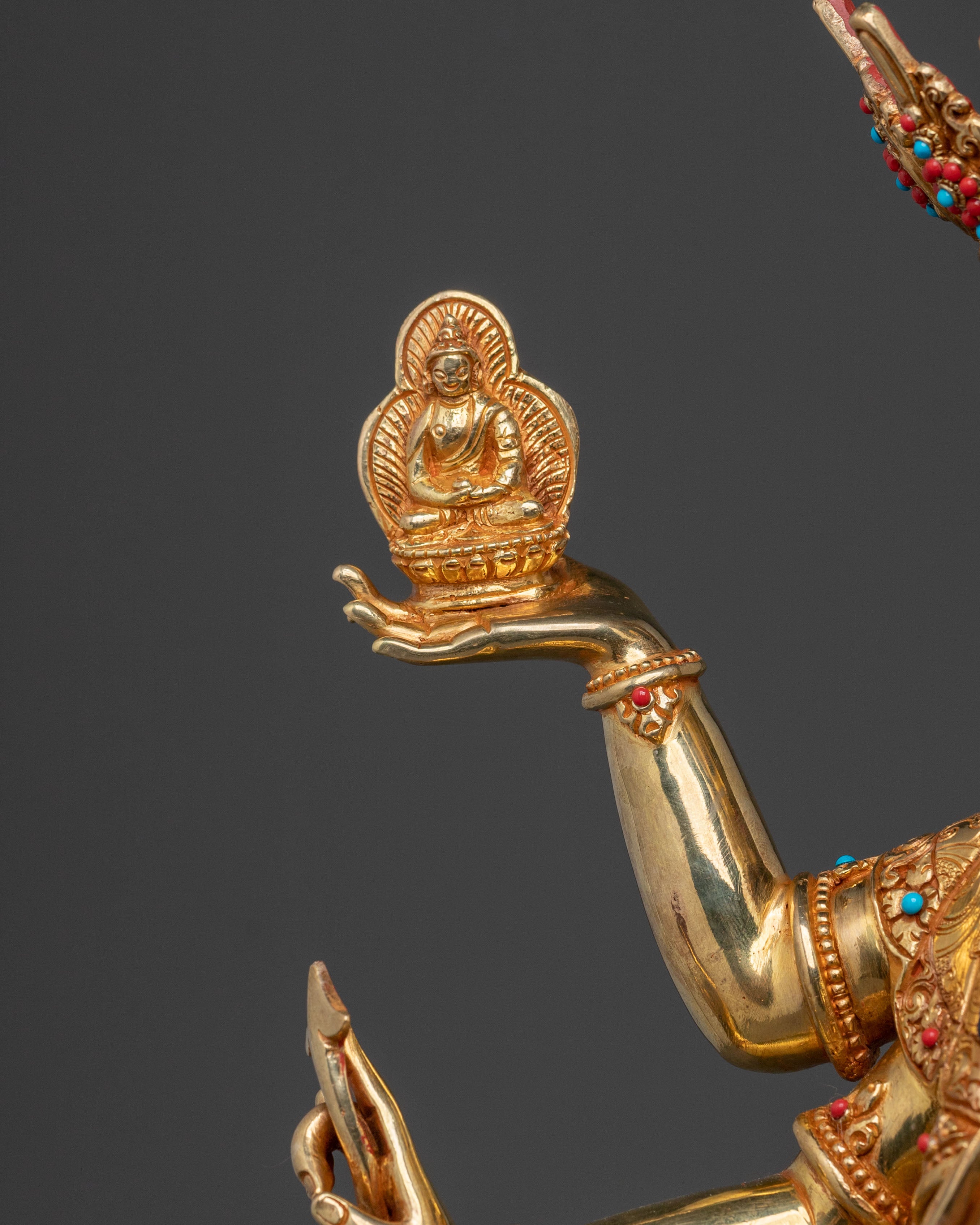 Namgyalma Bodhisattva: Figurine with Antique Finish